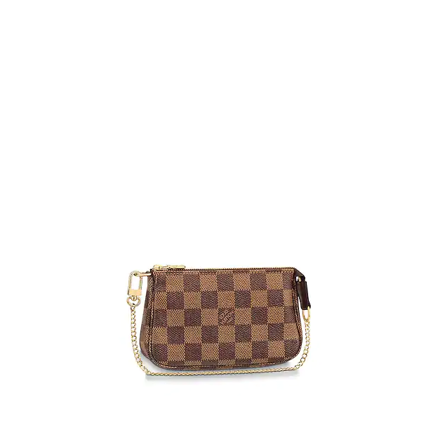 LV Mini Pochette Accessoires Damier Ebene Crossbody Bag - Luxury Designer Handbag for Women | Perfect for Parties, Travel & Everyday Use
