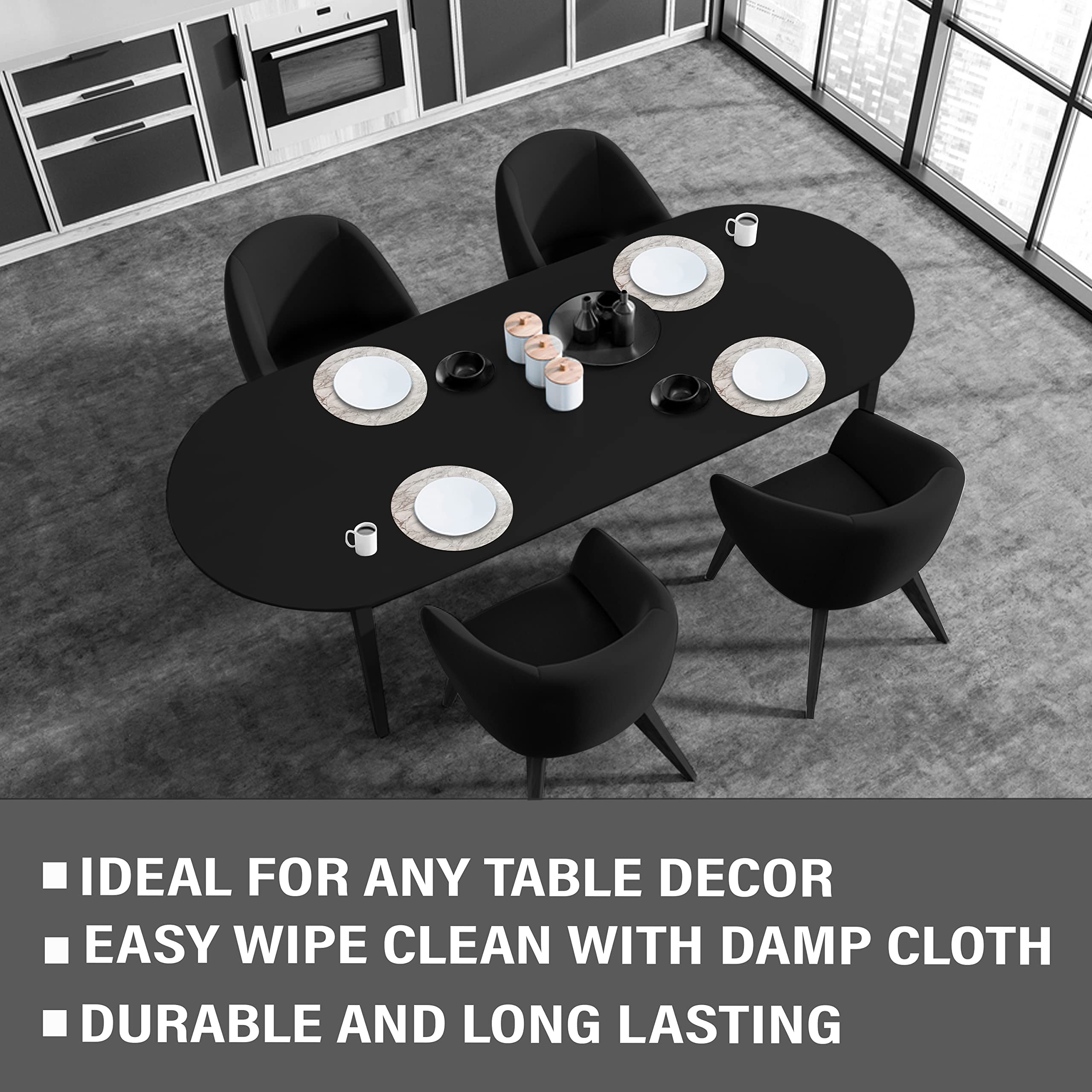 Premium Marble & Cork Placemats Set of 2 - 15