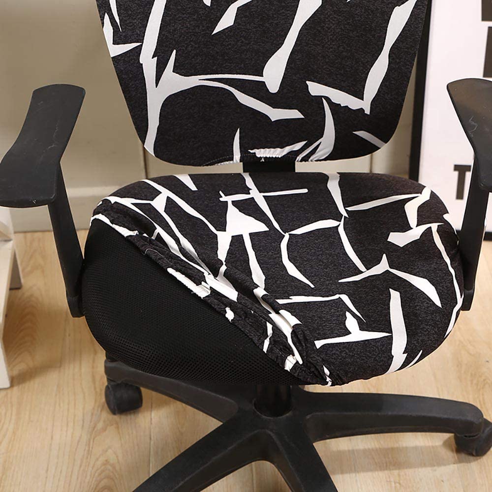 Melaluxe Universal Stretchable Office Chair Cover - Protective Slipcover for Computer & Rotating Chairs | Home Office & Gaming Setup Accessory