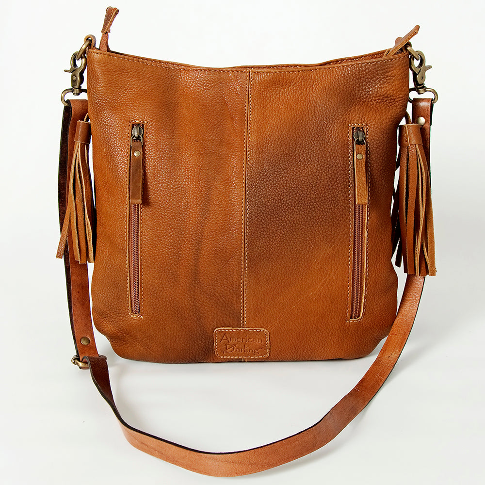 American Darling ADBGA241A Genuine Leather Crossbody Bag for Women - Western Style Hand Tooled Purse - Perfect for Casual Outings, Travel & Everyday Use