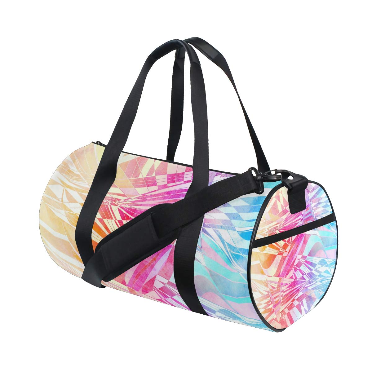 Watercolor Wave Print Gym & Sports Duffel Bag for Men & Women - Lightweight Travel Duffle for Workout, Yoga, Beach & Weekend Getaways