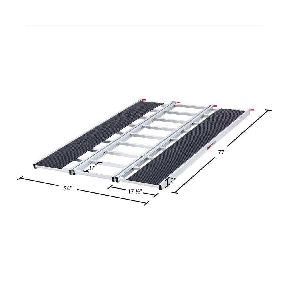Black Ice Folding Snowmobile Ramp 6.5' x 54