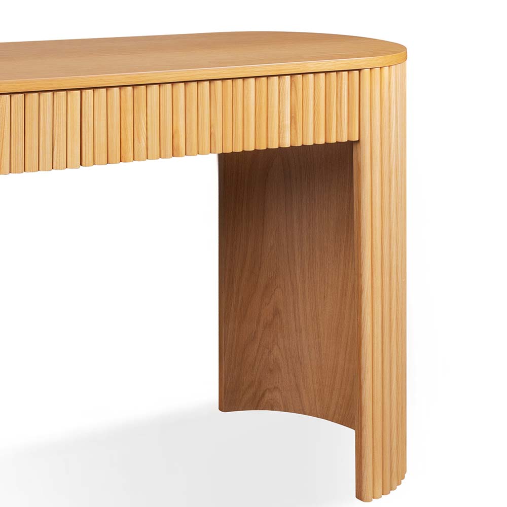 KELYN 140cm Natural Wood Console Table - Entryway Sofa Table, Hallway Accent Table for Home Decor