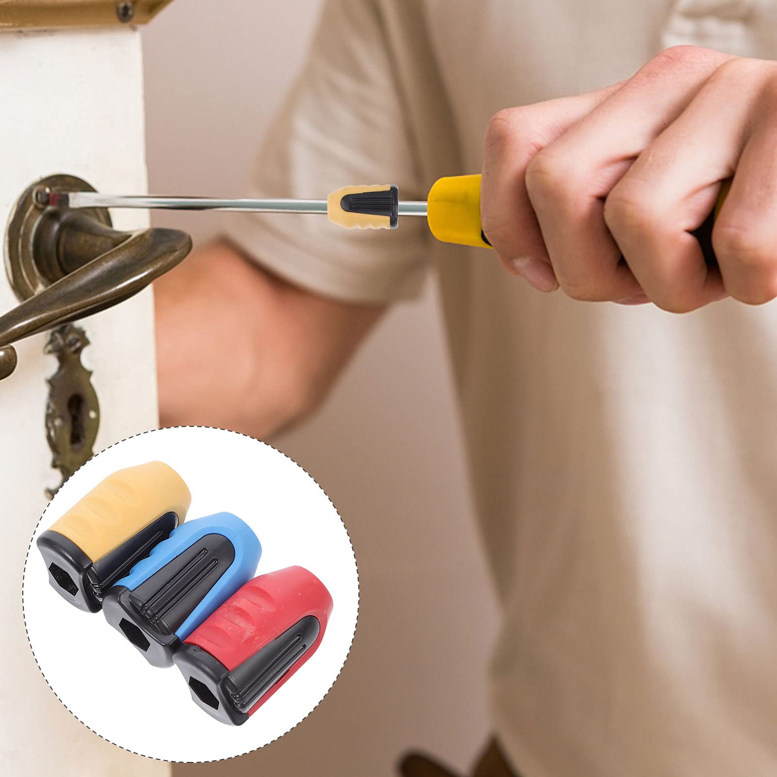 3-Piece Magnetic Screwdriver Bit Holder Ring - Strong Magnetized Catcher for Drive Bits - Ideal for DIY, Woodworking, and Automotive Repair