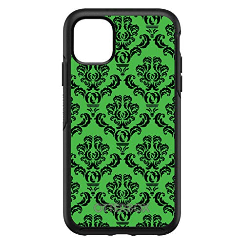 Green Black Damask Pattern