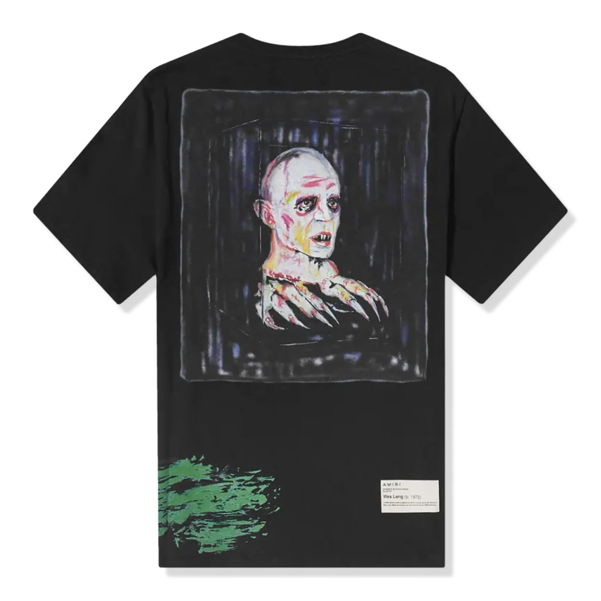 Amiri Wes Lang Blood 38' Black Graphic T-Shirt for Men - Streetwear Fashion & Casual Wear