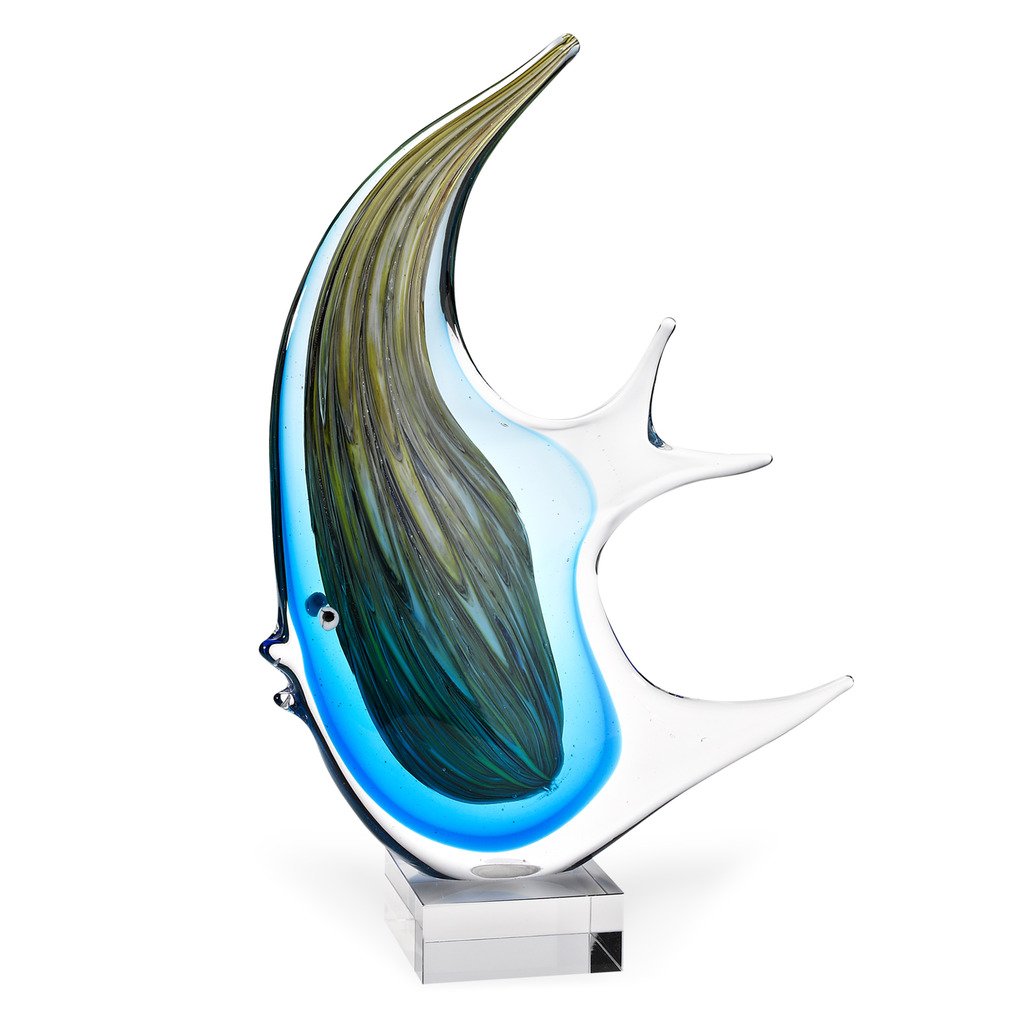 Badash Murano-Style Art Glass Tropical Fish Figurine - 16
