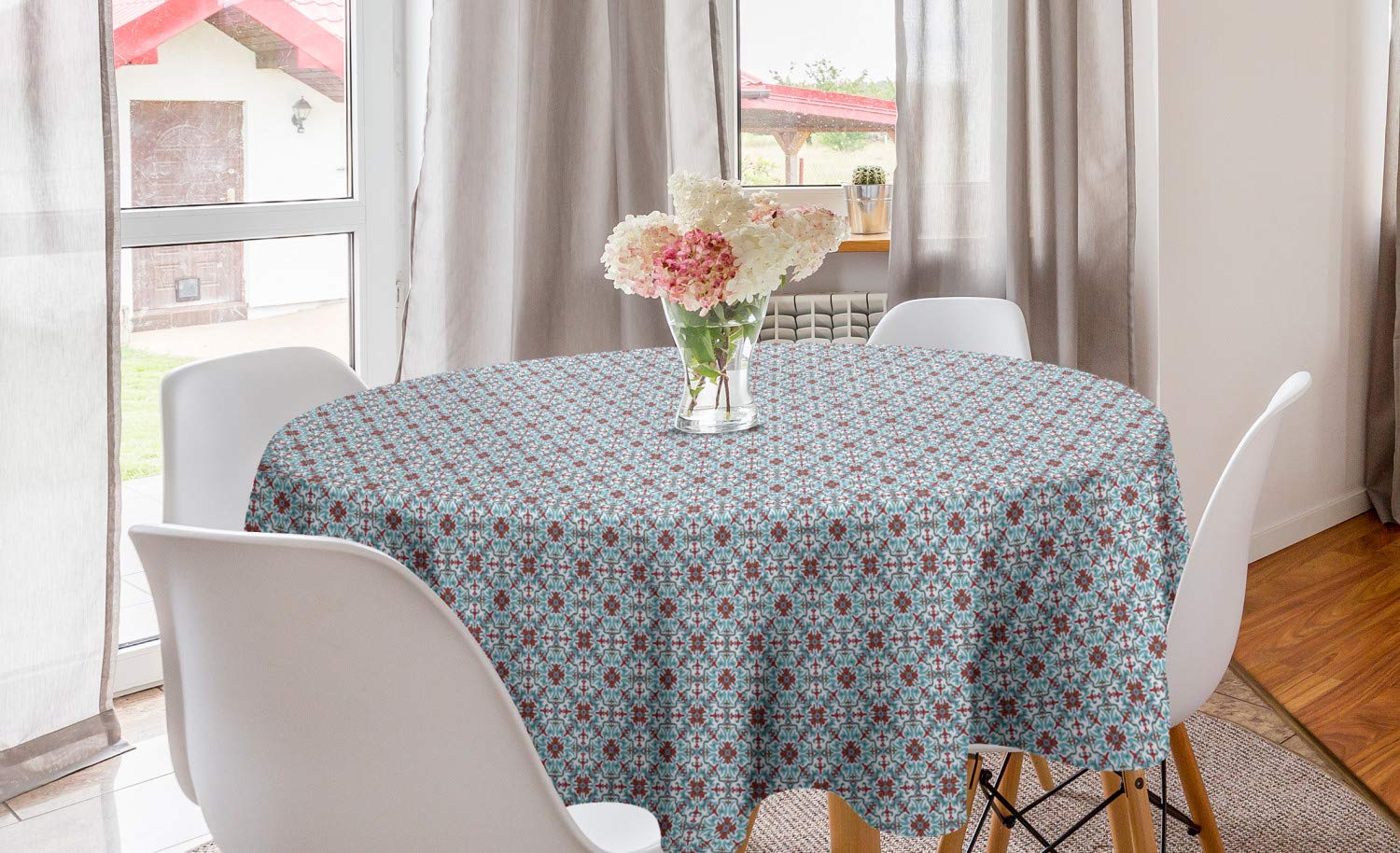 Ambesonne Vintage Round Tablecloth 60