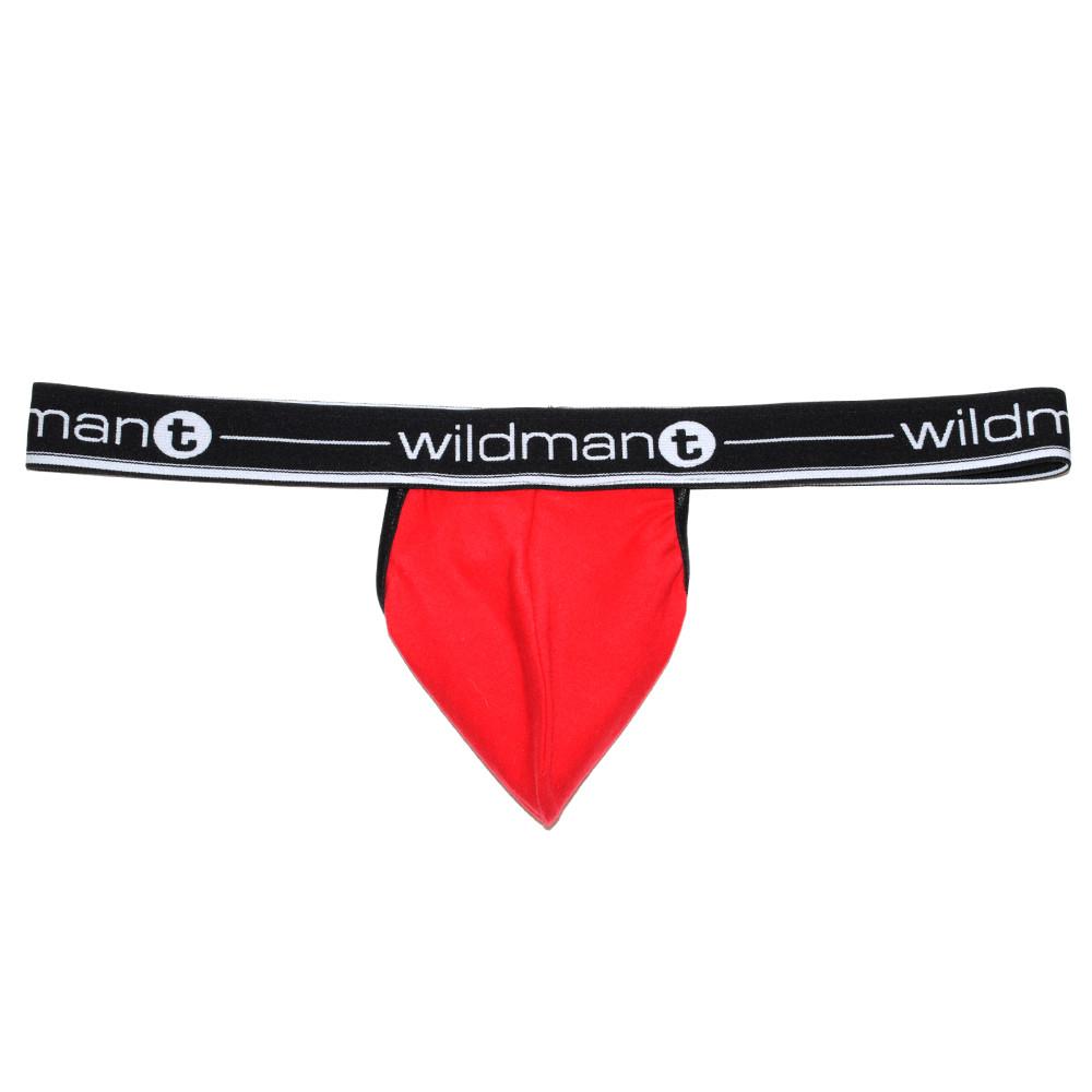 WildmanT Big Boy Pouch Strapless Jock Strap - Red Athletic Support Underwear for Men | Comfortable Gym, Running & Sports Wear