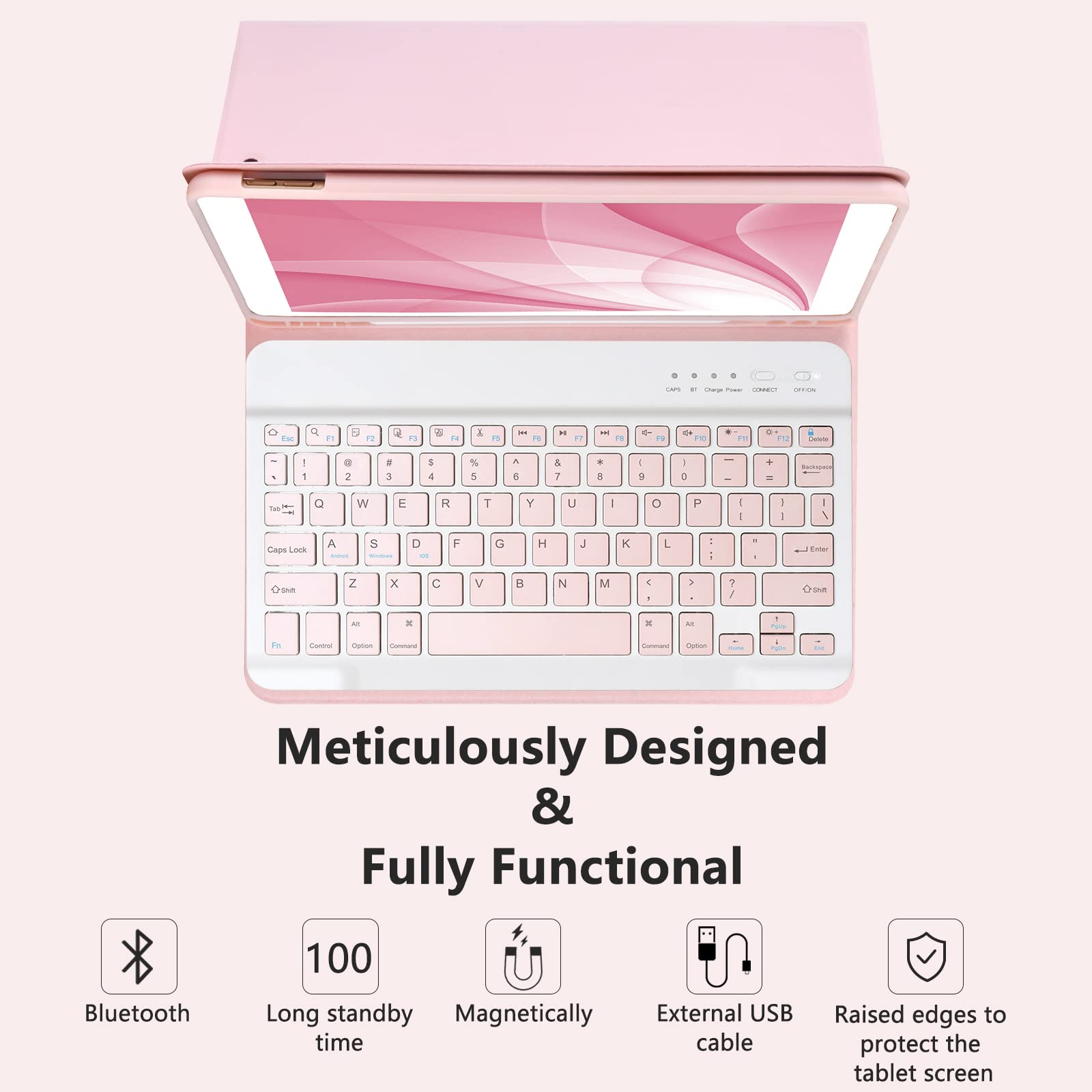 Bluetooth Keyboard Case for iPad 10.2