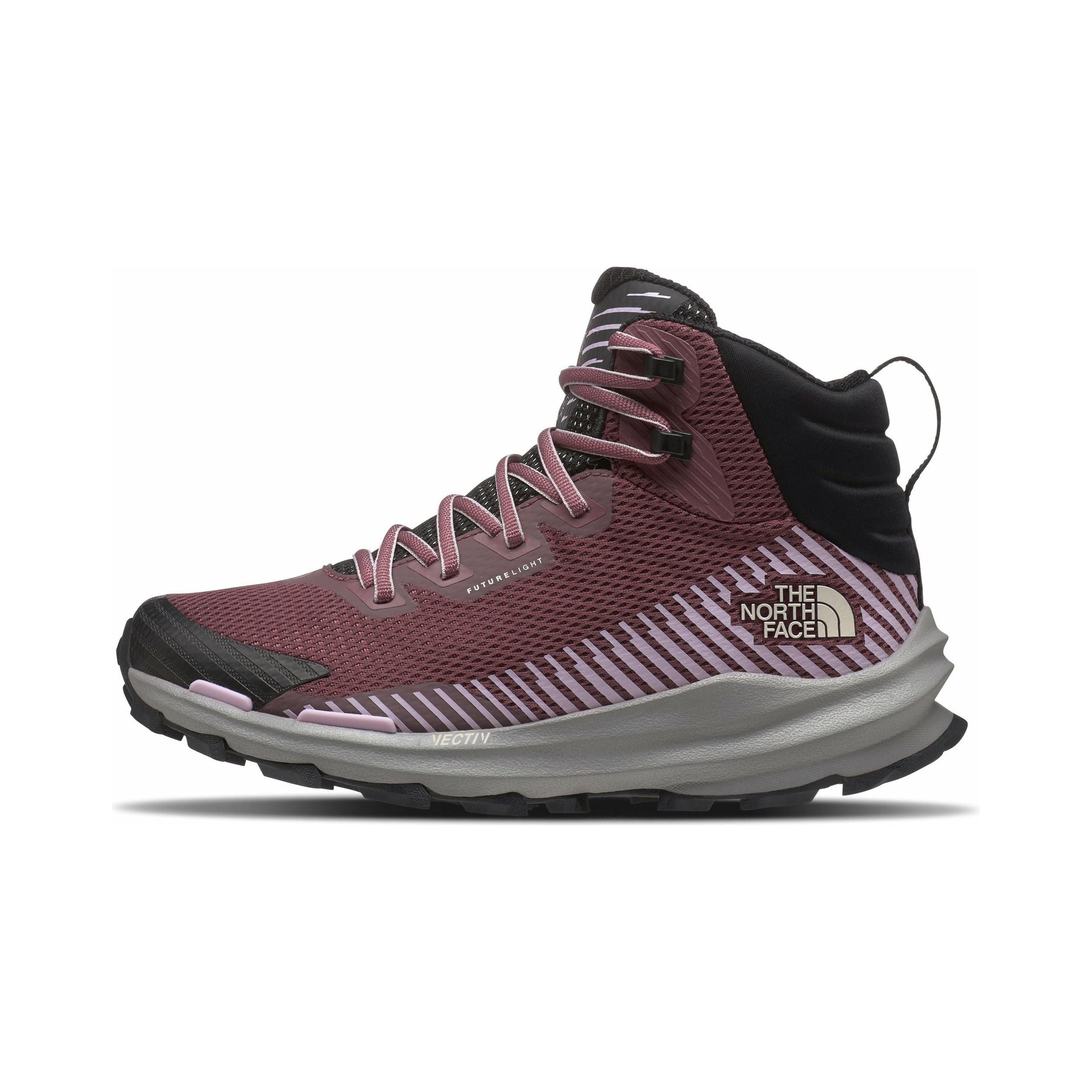 The North Face Women's Vectiv Fastpack Mid Futurelight Hiking Boots - Waterproof Trail Running Shoes for Women in Wild Ginger/Lavender Fog - Perfect for Outdoor Adventures & Mountain Trekking