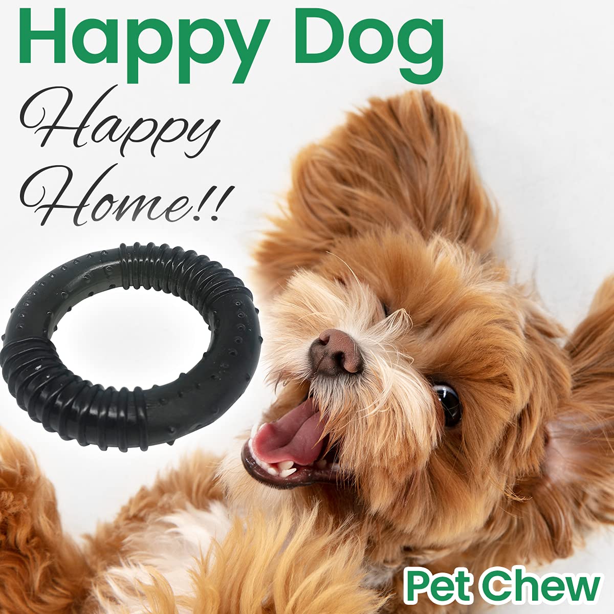 Durable Indestructible Dog Chew Toy for Aggressive Chewers - Interactive Puppy Training Toy for Anxiety Relief & Dental Health - Black Round Shape - Perfect for Boredom Busters, Teething Puppies & Stress Relief