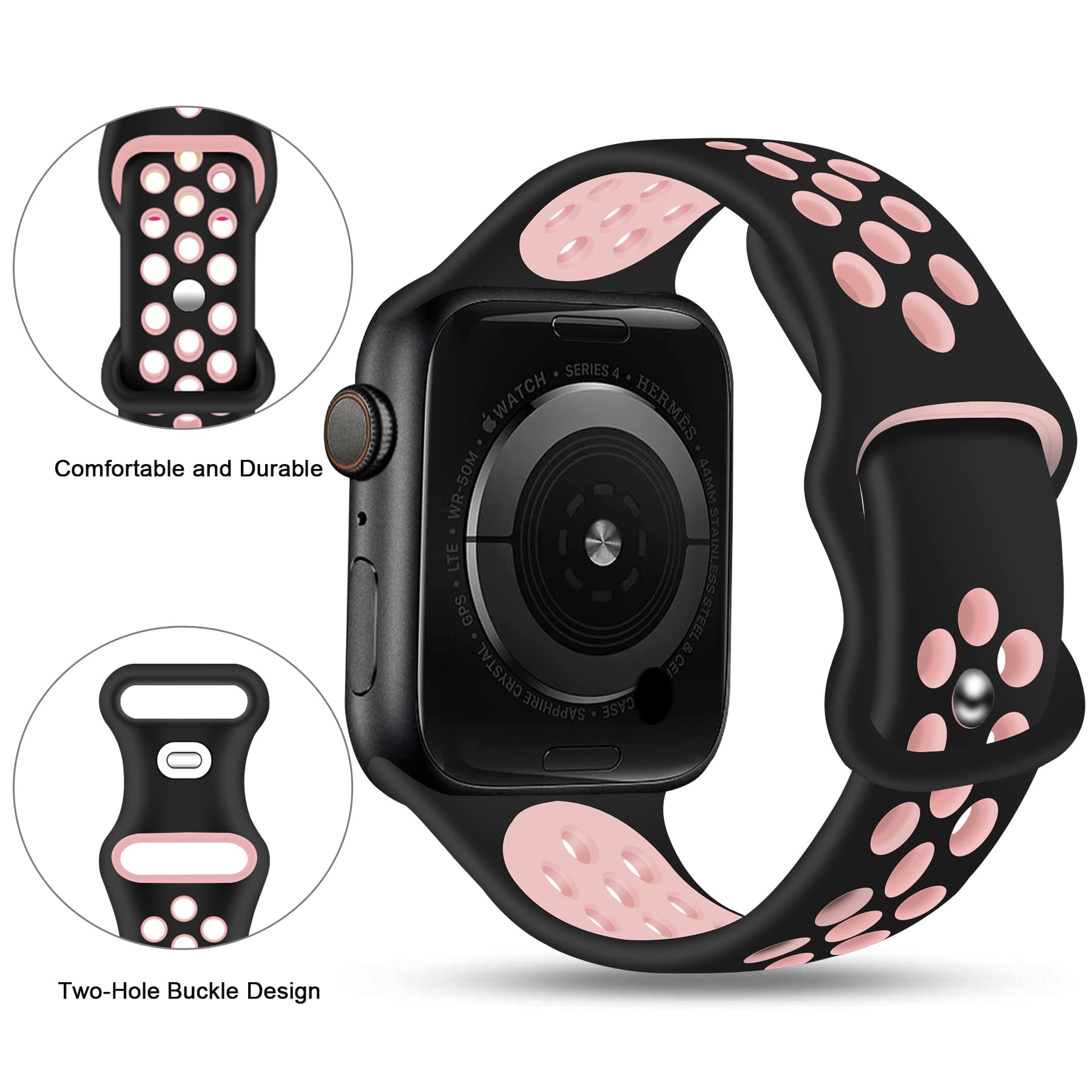 Premium Apple Watch Bands Compatible with All Models (49mm/45mm/44mm/42mm/41mm/40mm/38mm) - Stretchy Nylon Braided Solo Loop & Soft Silicone Sport Band for iWatch Series Ultra/8/7/6/5/4/3/2/1/SE - Perfect for Workouts, Daily Wear & Fashion Accessories
