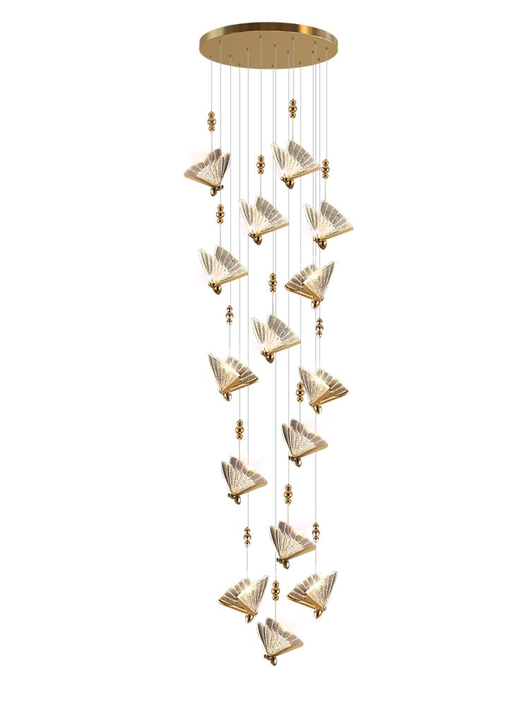 Elegant Butterfly Acrylic Chandelier - Modern Crystal Ceiling Light Fixture for Dining Room, Bedroom, Living Room & Wedding Decor
