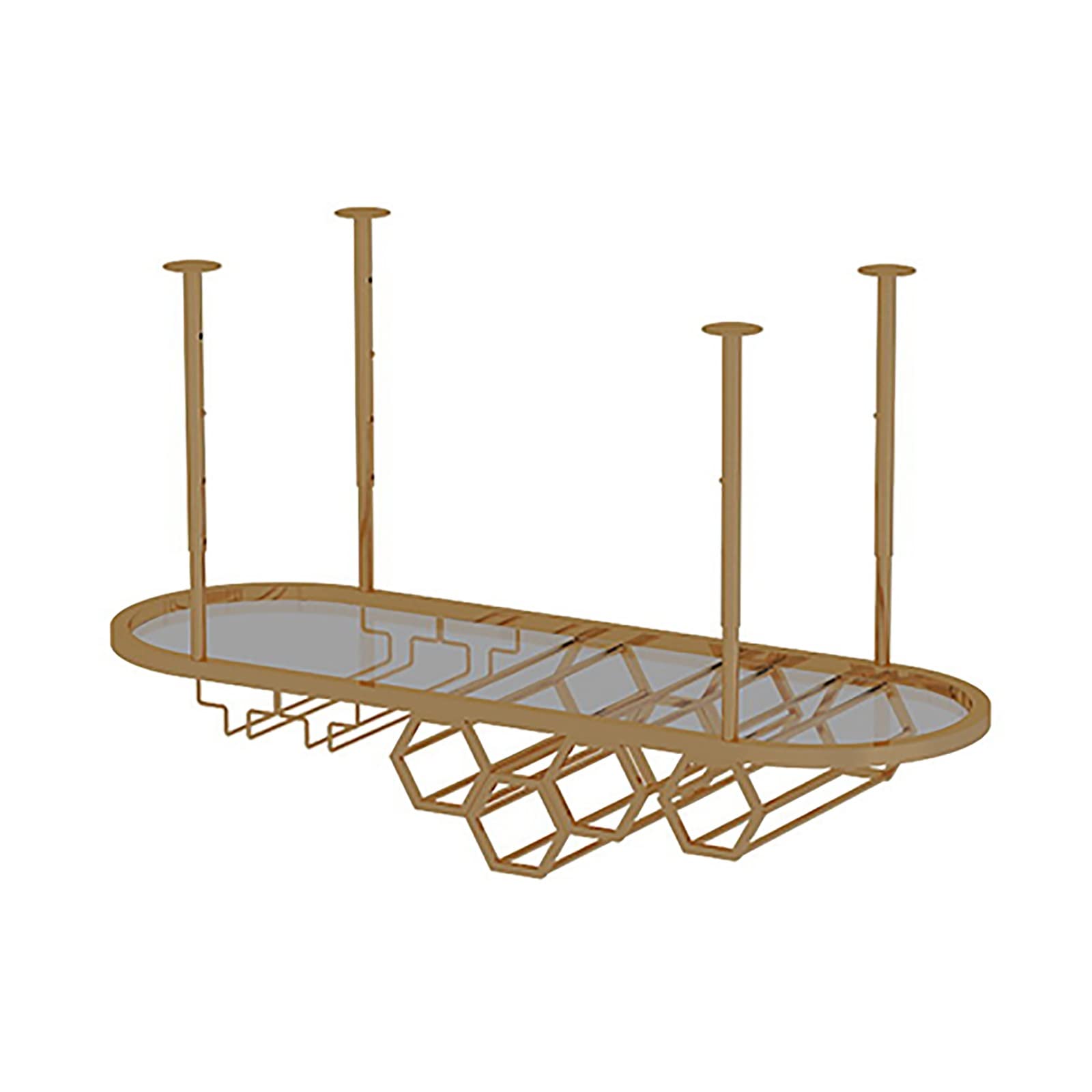 Yofsza Wall Mounted Wine Rack with Stemware Holder - Floating Bar Shelf for Kitchen, Dining Room & Home Decor - Hanging Wine Bottle Organizer (100x35cm) - Perfect for Small Spaces, Apartment Living & Entertaining Guests
