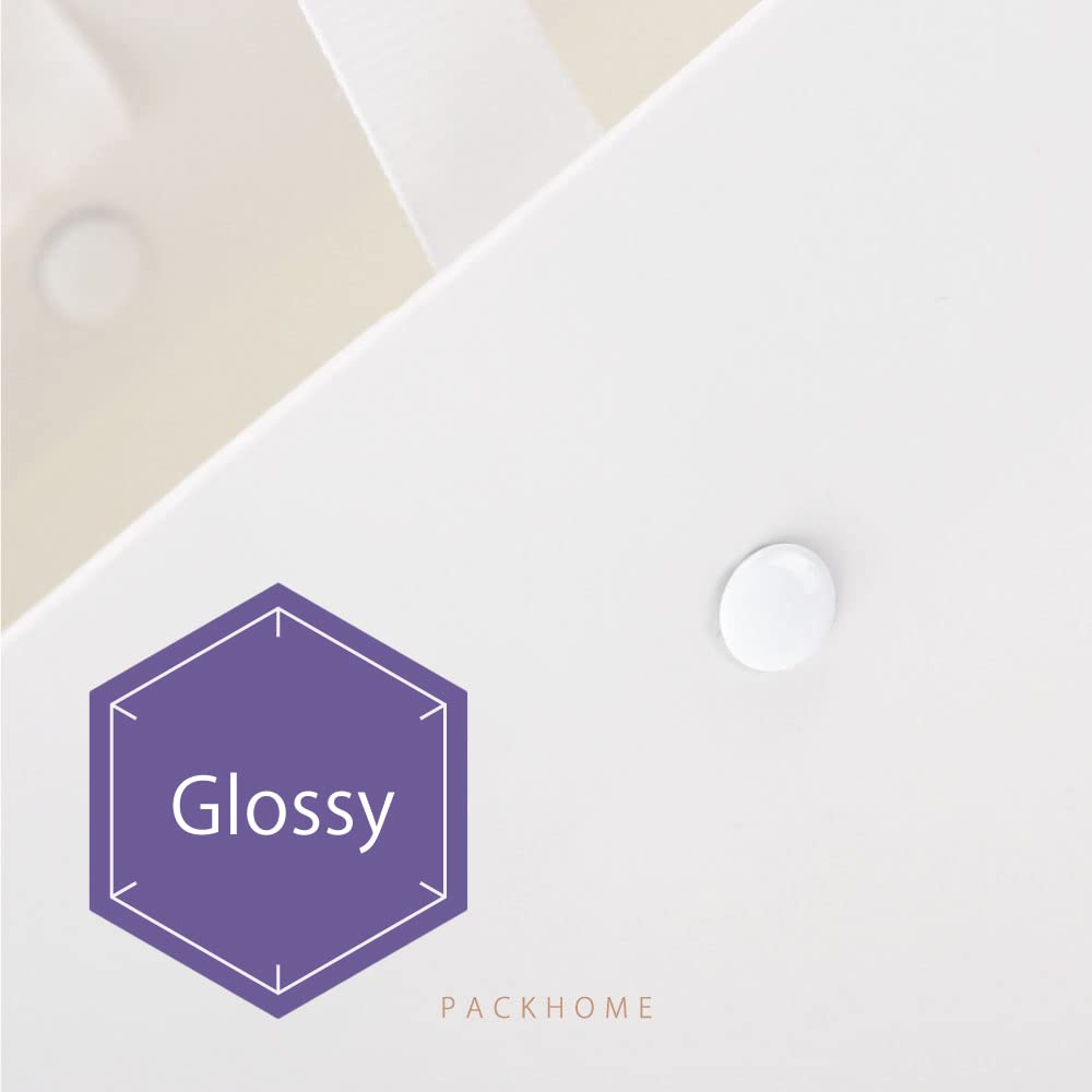 PACKHOME 10 Large White Premium Gift Bags with Handles - 14.5x5x10.5 Inches Glossy Finish - Perfect for Birthday, Wedding, Christmas & Party Gift Wrapping
