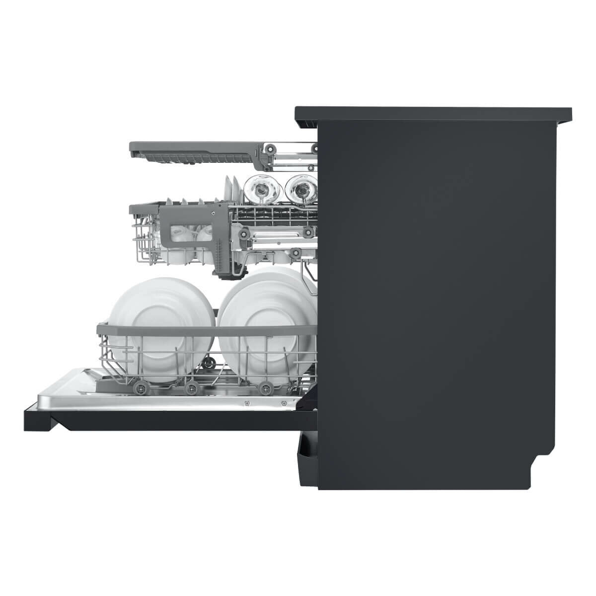 LG 15 Place QuadWash Dishwasher - Matte Black Finish with TrueSteam Technology (Model XD3A25MB) | Energy Efficient, Ultra Quiet Operation for Modern Kitchens