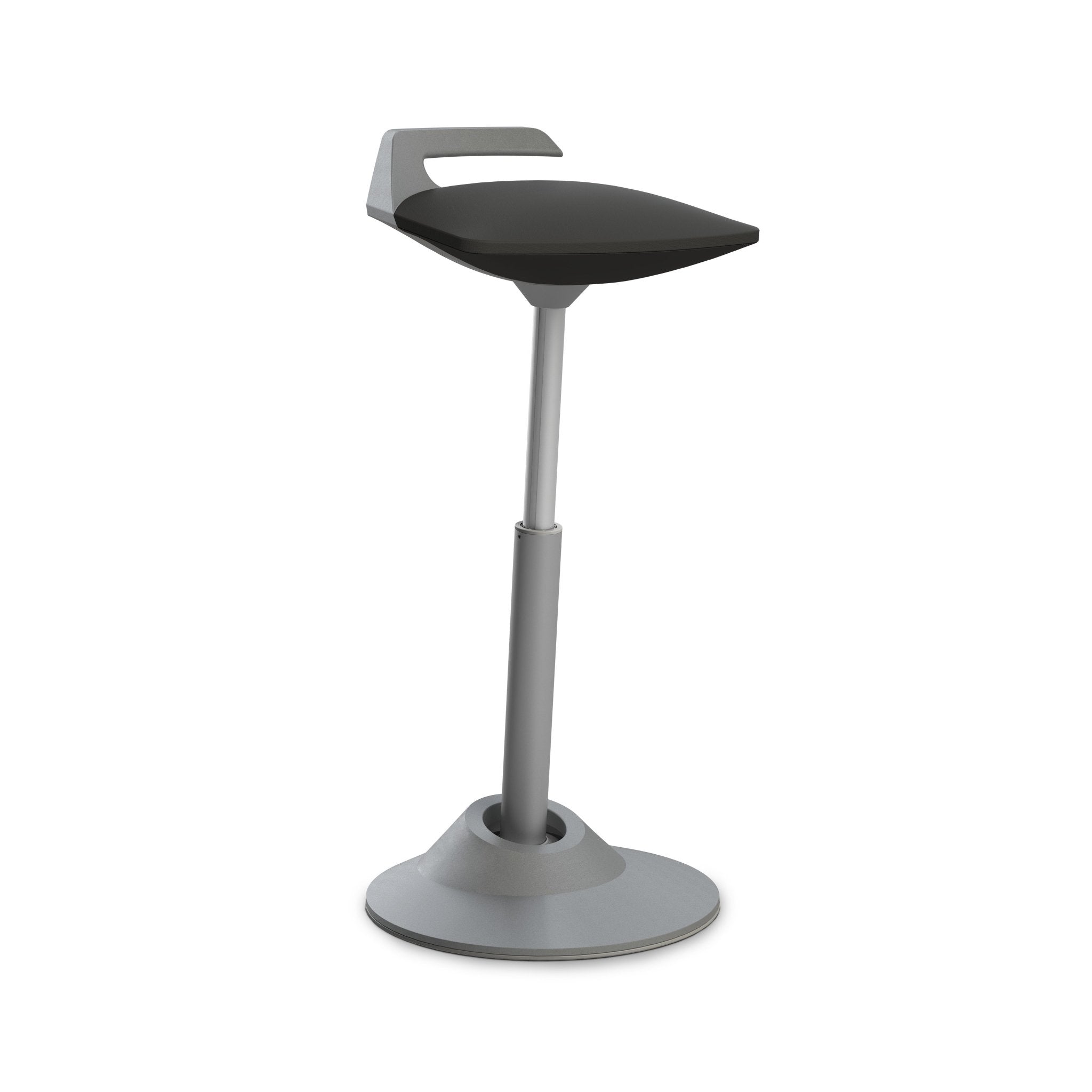 Aeris Muvman Grey Office Chair - Ergonomic Mesh Back Support & Adjustable Height for Home & Office Workspace Comfort