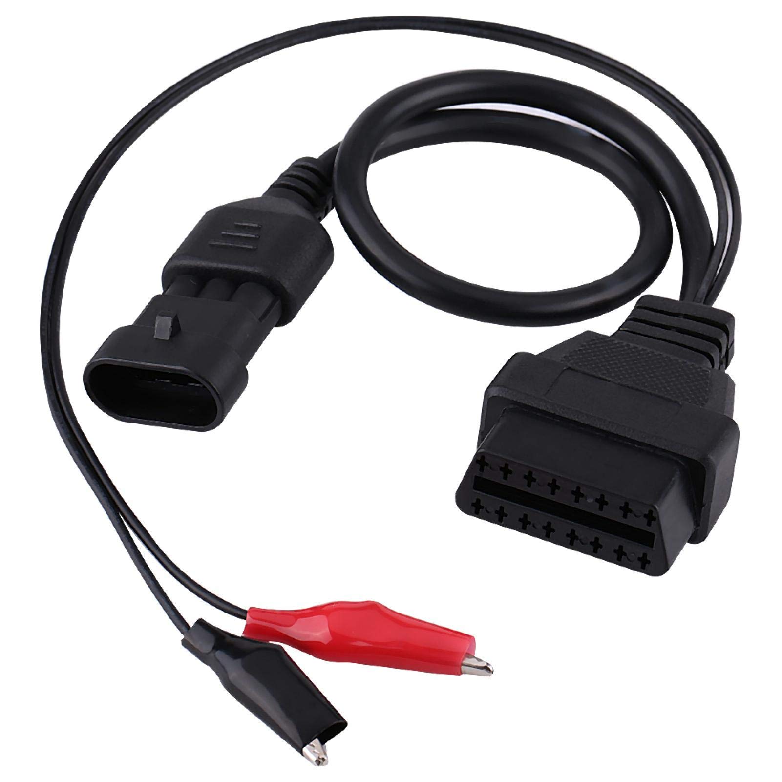Kuuleyn OBD2 Adapter Cable - 3 Pin to 16 Pin Diagnostic Connector for Fiat, Alfa Romeo & Lancia Vehicles | Car Scanner Tool for Engine Diagnostics & ECU Programming