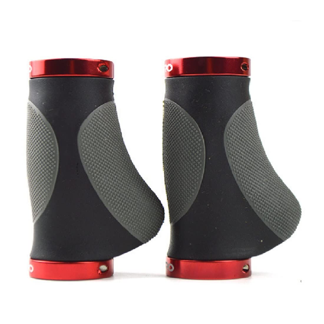 WEERAS Soft Rubber Bike Handlebar Grips - Ergonomic Non-Slip Mountain & Folding Bicycle Grips (92mm x 2, Red) - Perfect for Commuting, Trail Riding & Urban Cycling Accessories