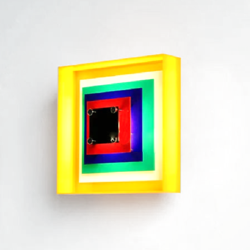 Bauhaus Style Square Wall Lamp - Modern Minimalist LED Light Fixture for Living Room, Bedroom, and Office Decor