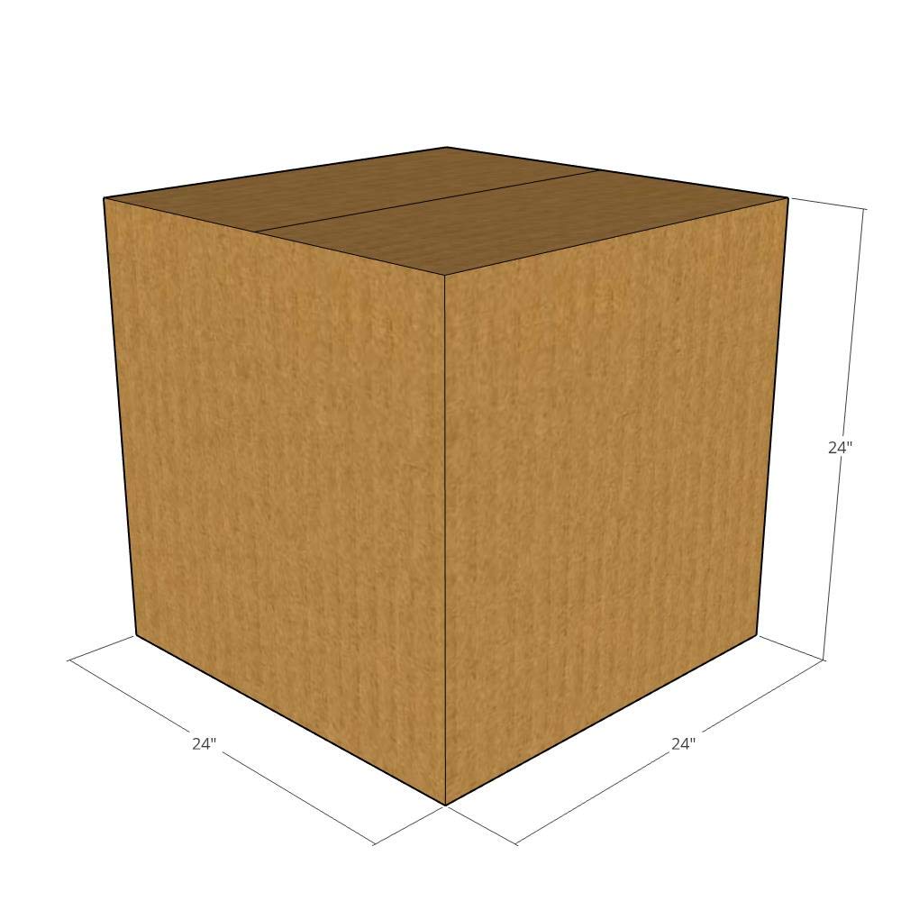24x24x24 Inches 32 ECT Heavy Duty Corrugated Shipping Boxes - 125 Pack for Moving, Storage & Ecommerce Packaging