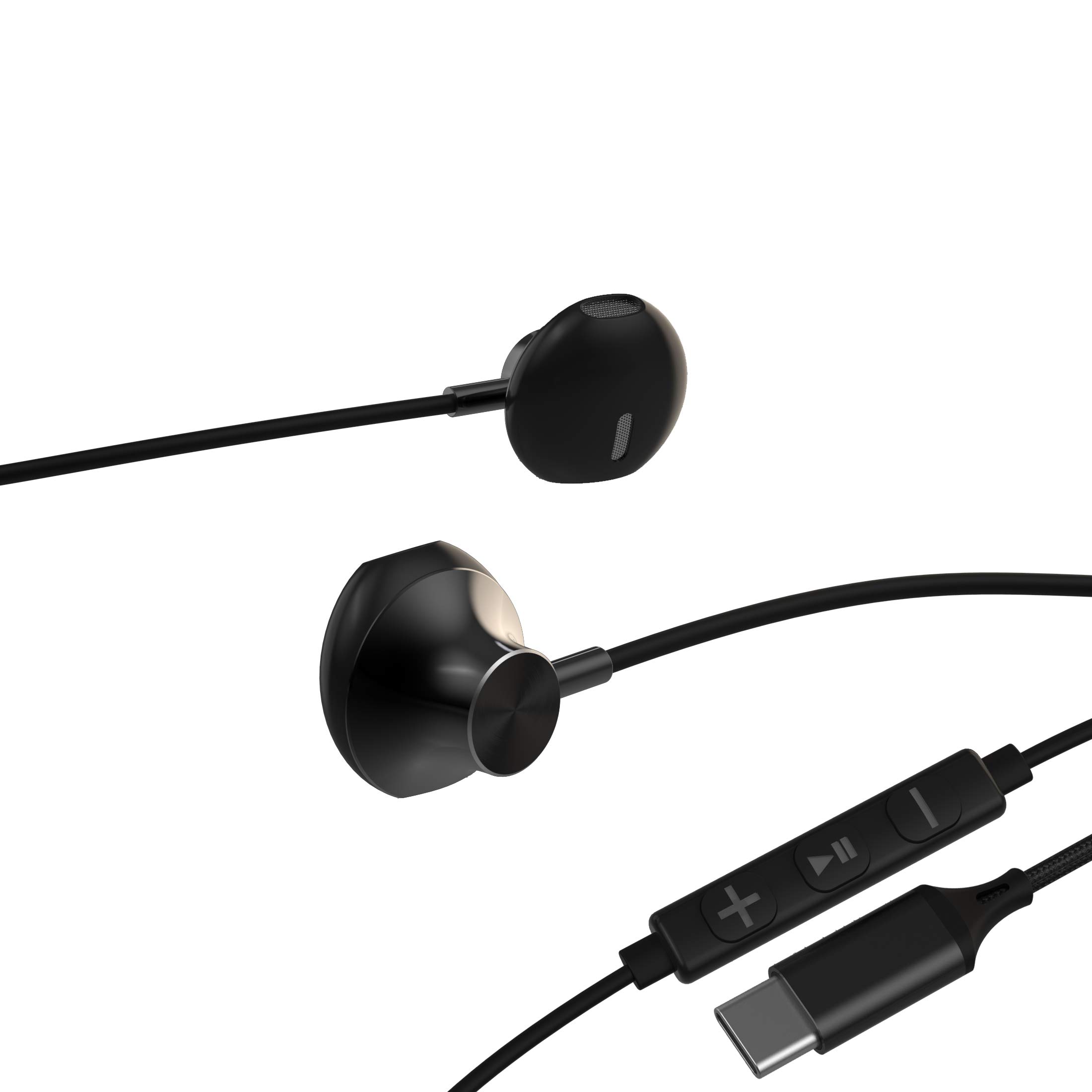 USB C Earbuds, iVorOS Type-C In-Ear Headphones with HiFi Stereo Sound, Built-in Mic & Volume Control - Compatible with Google Pixel 5/4/3/2/XL, iPad Pro/Air 4, Samsung Galaxy S21/S20/FE 5G/Ultra/S10/Note 20/10/Plus - Perfect for Workouts, Commuting & Online Meetings