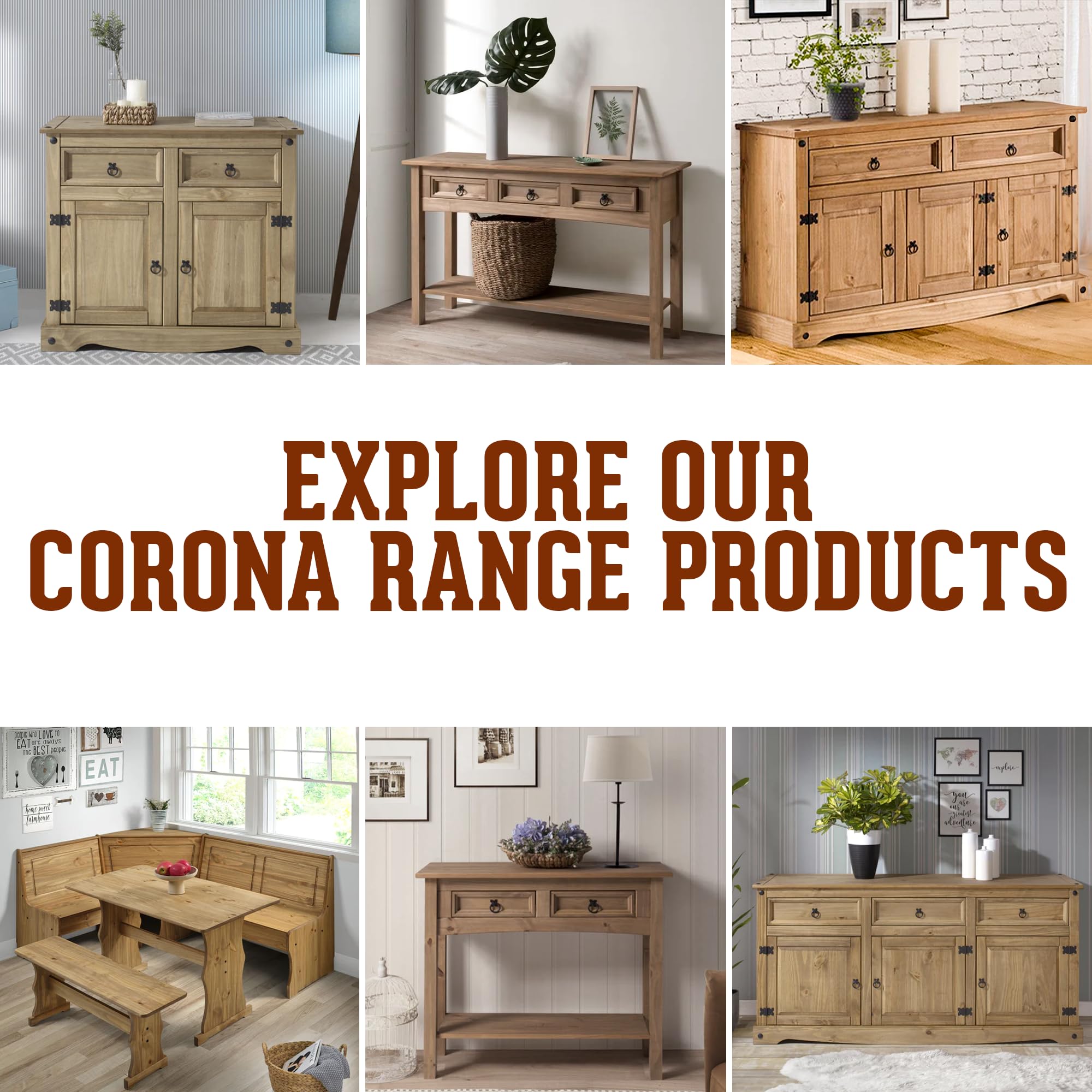 Solid Wood Corner Dining Set 64.8