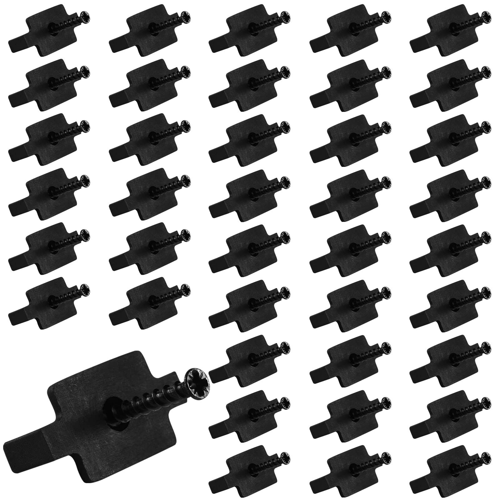 120 Pack Hidden Fasteners Nylon Clips for Deck Fastening | Composite Decking Fasteners with Metal Deck Screws | Durable Nylon Plastic T Clips for Deck Boards | Perfect for DIY Deck Construction & Outdoor Wooden Floor Installation