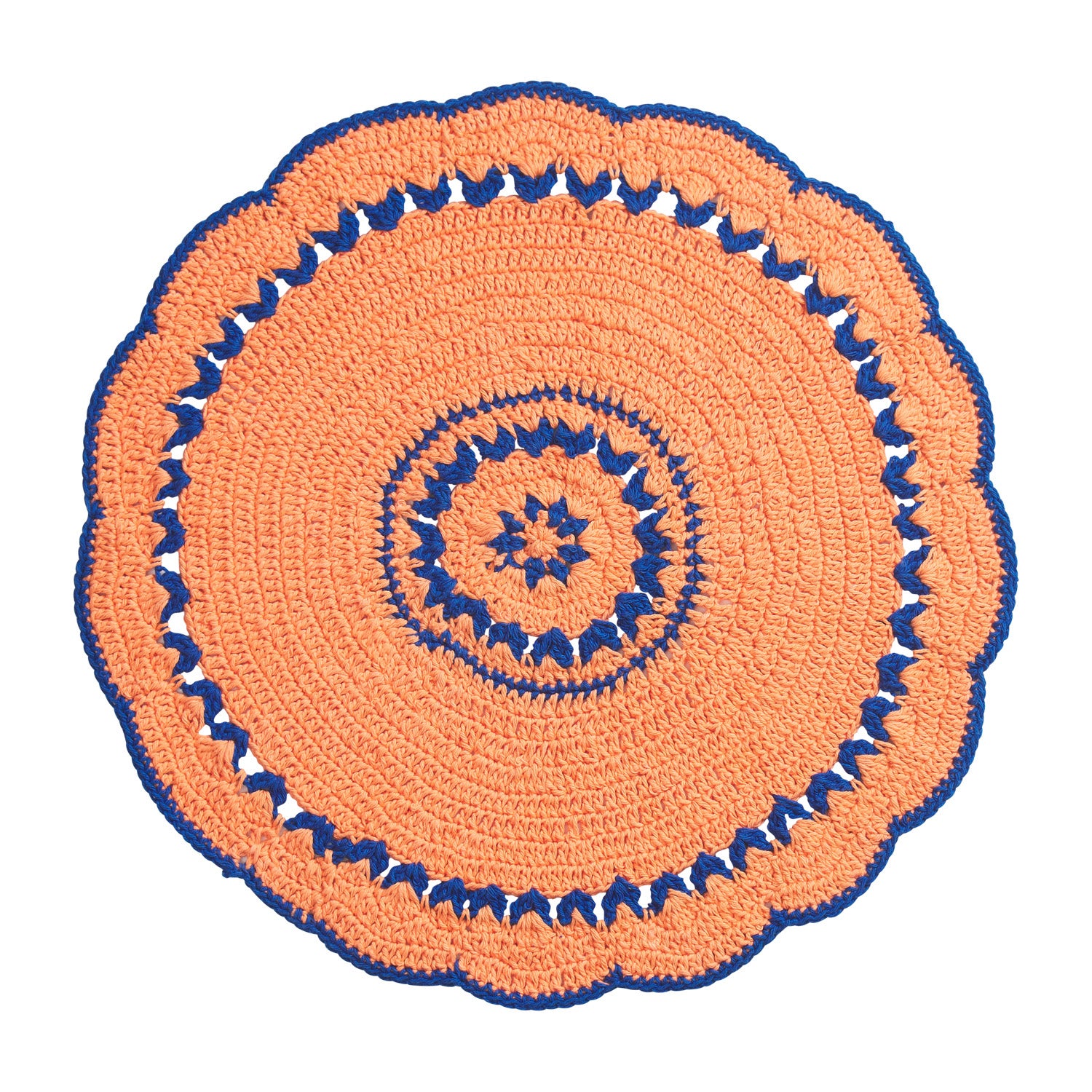 Aditi Crochet Placemats Set of 6 - Handmade Cotton Table Mats for Dining Room Decor - Perfect for Farmhouse, Boho, and Rustic Home Decor