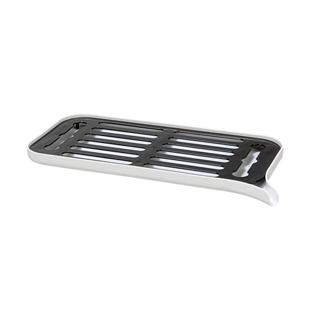 Stainless Steel Dish Drying Rack - Large Sink Drainer & Kitchen Organizer - Space Saving Countertop Dish Rack for Dishes, Utensils & Fruits - Perfect for Small Kitchens, Apartments & RVs (White)