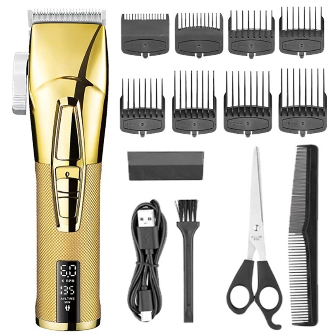 Professional Cordless Hair Clippers for Men - Barber Precision Fade Trimmer & Hair Cutting Machine | Perfect for Home Grooming, Salon Use & DIY Haircuts