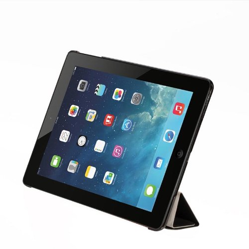 Premium PU Leather Folio Stand Case for Apple iPad 5 & iPad Air - Ultra Slim Protective Cover with Auto Sleep/Wake (Black) | Perfect for Work, Travel & Home Use