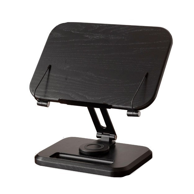 Premium Solid Wood Laptop Stand - Adjustable Height Oak/Ash/Walnut Computer Riser for Ergonomic Office & Home Workspace (Desk Organization, Standing Desk Converter)