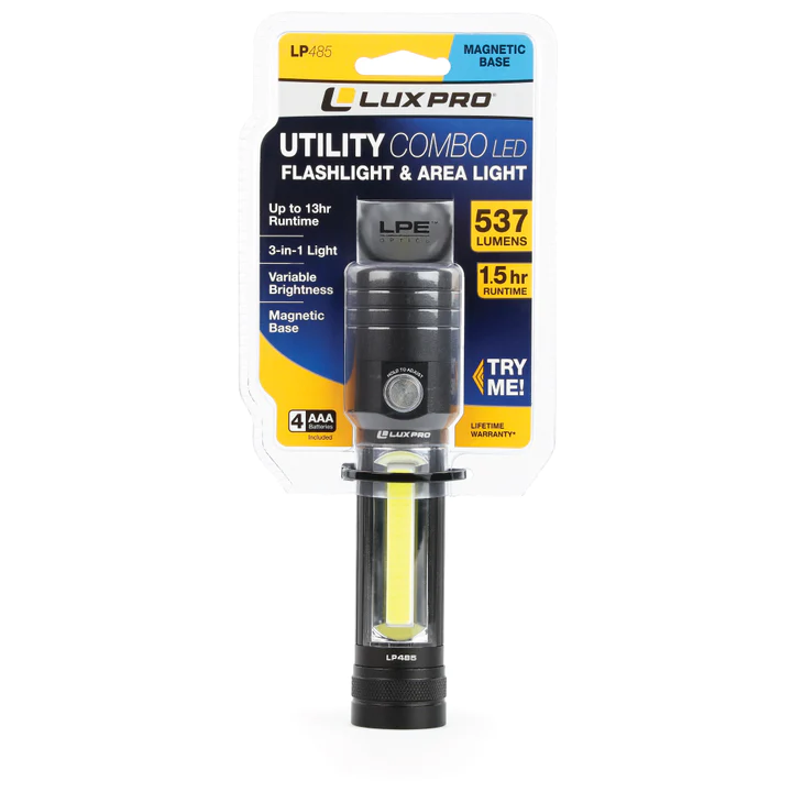 537 Lumen Rechargeable LED Flashlight - Bright Waterproof Work Light for Camping, Hiking, Emergency & Home Repairs