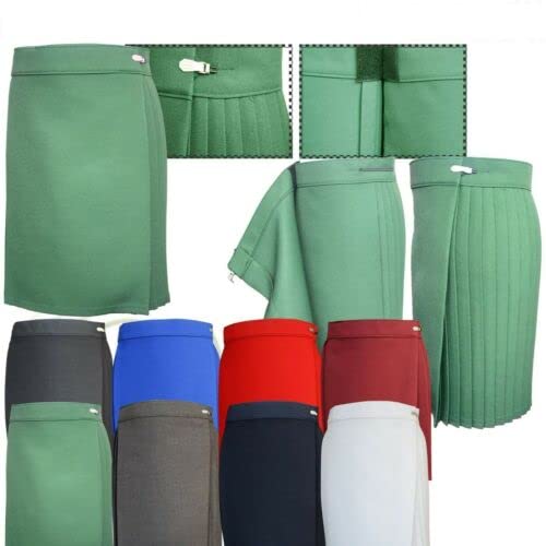 Women's Netball Sports Kilt Knife Pleats Wrap Skirt | Adjustable Waist 22-40 | Breathable Summer Dress & Athletic Wear for Women | Perfect for Netball, Tennis, Running & Casual Outfits