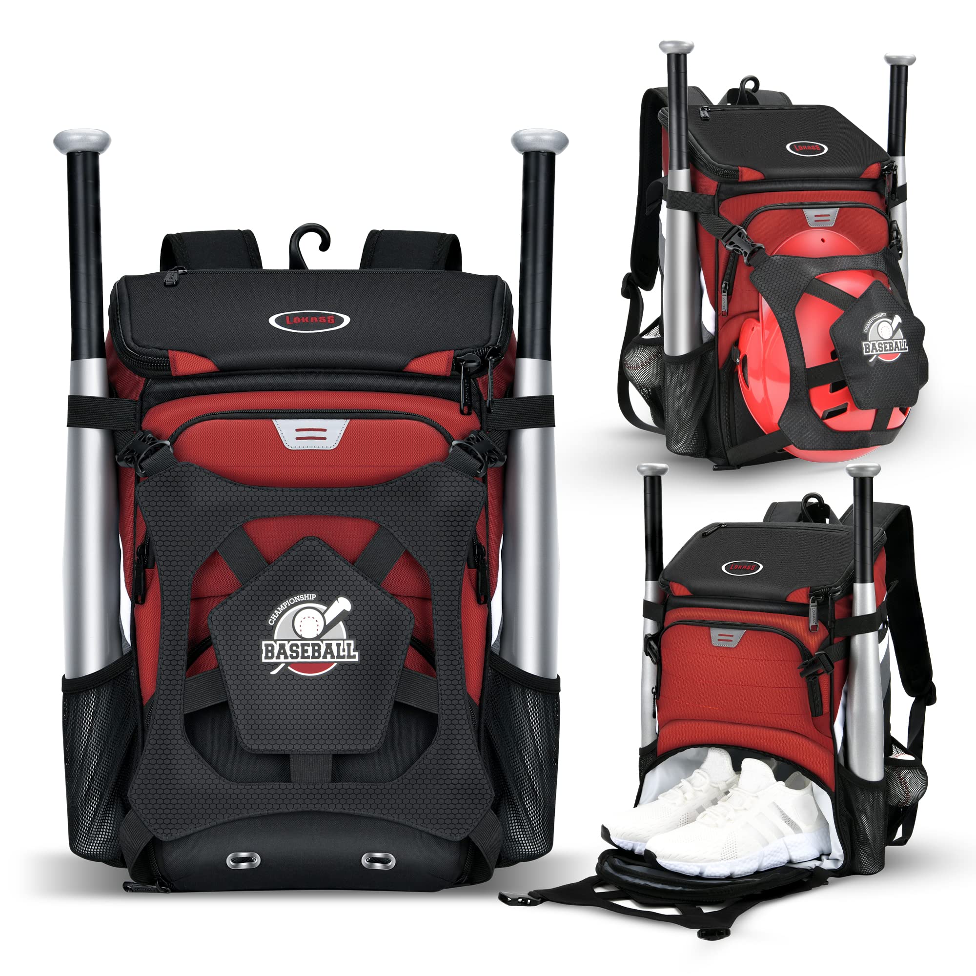 **Best Baseball Backpack for Adults & Youth – Large Capacity Lightweight Softball Bag with Shoe Compartment, Fence Hook, and Waterproof Design for T-Ball Bats, Helmets & Gloves – Perfect for Games, Practice & Travel**