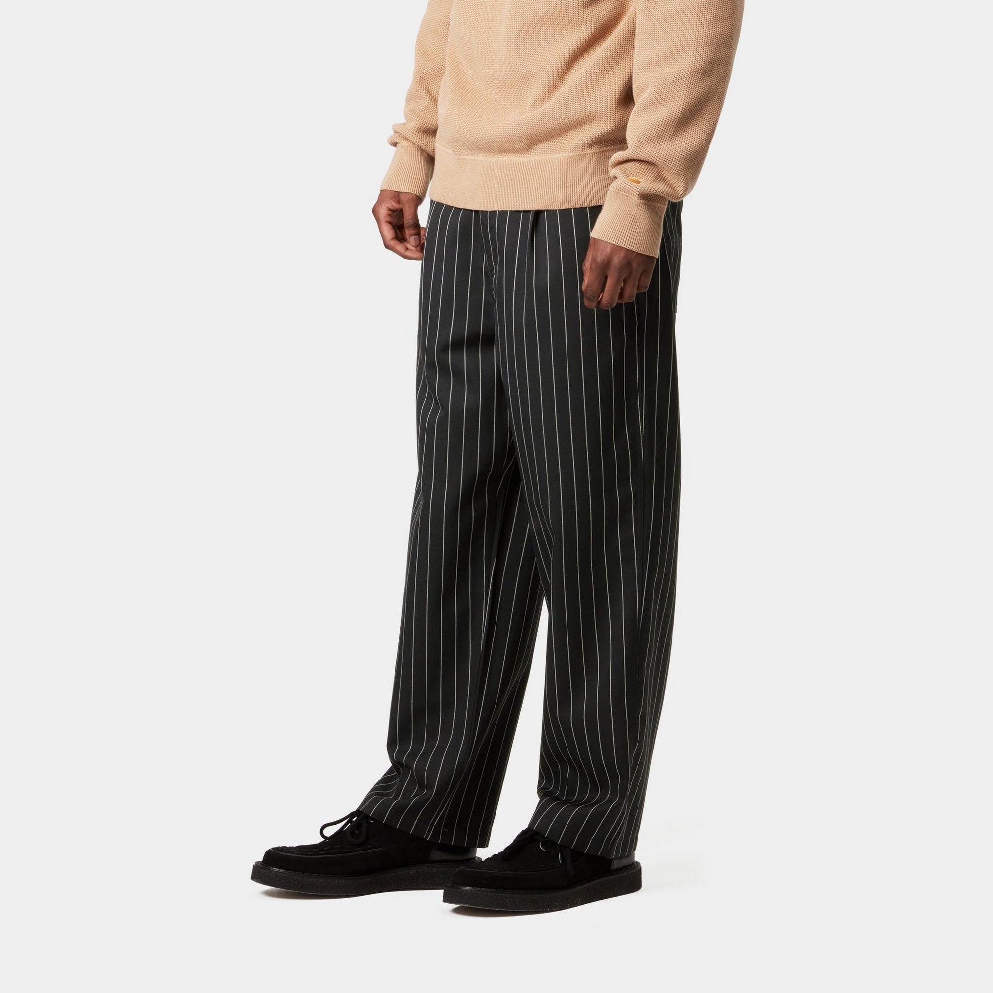 Seaton Pants for Men - Black Wax Stripe Casual Trousers | Comfortable & Stylish for Work, Travel & Everyday Wear