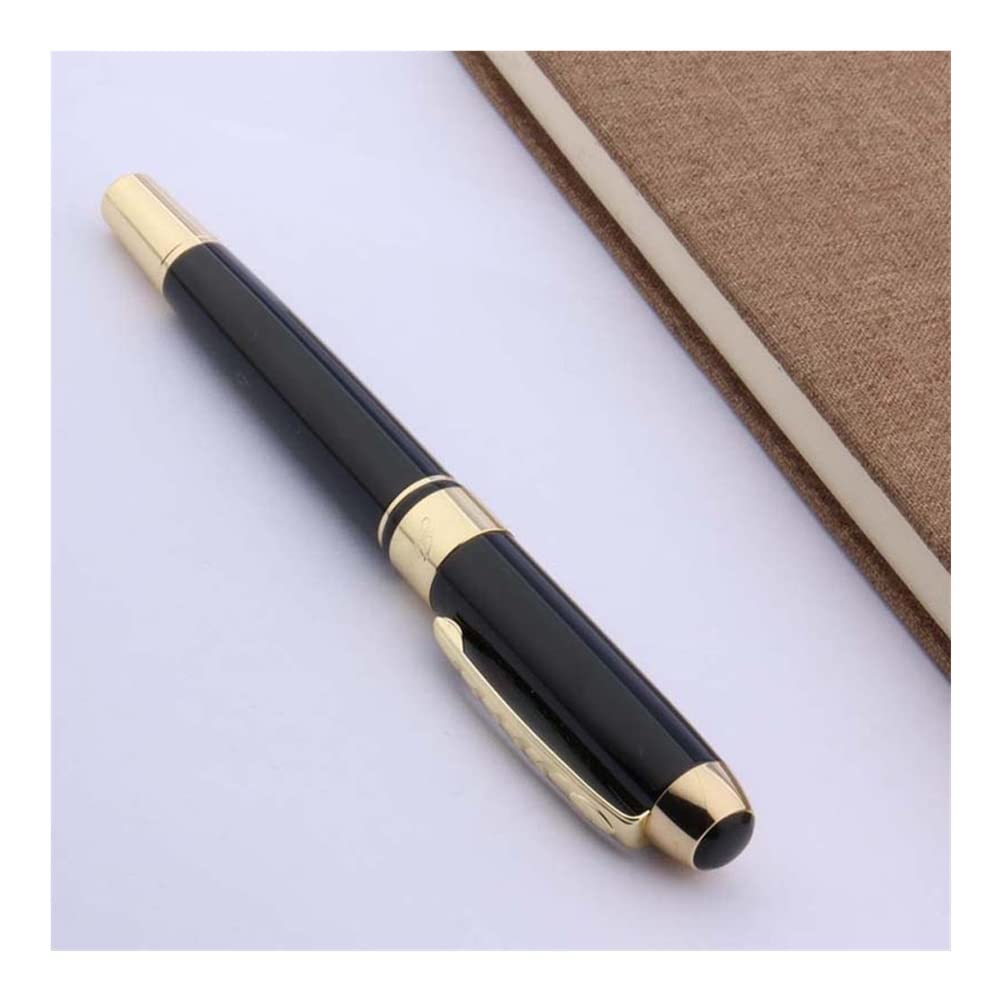 Aaronic Ltd Premium 250 Fountain Pen - Metallic Golden Calligraphy Pen with 1.0mm Nib for Smooth Writing | Ideal for Office, School, Journaling & Gift Giving | Elegant Stationery & Writing Accessories (Color: A4)