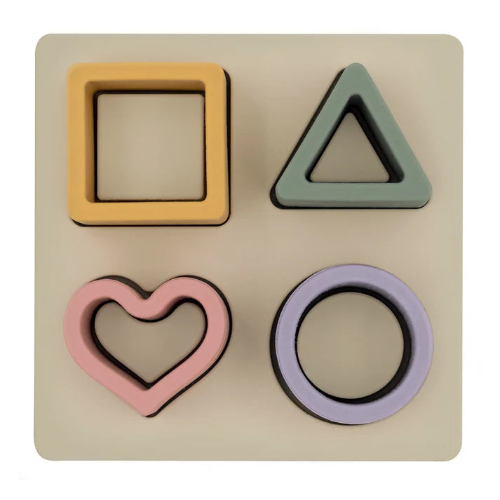 Educational Silicone Shape Puzzle for Toddlers - Safe & Durable Learning Toy for Kids - Perfect for Preschool Classroom, Home Play & Montessori Activities