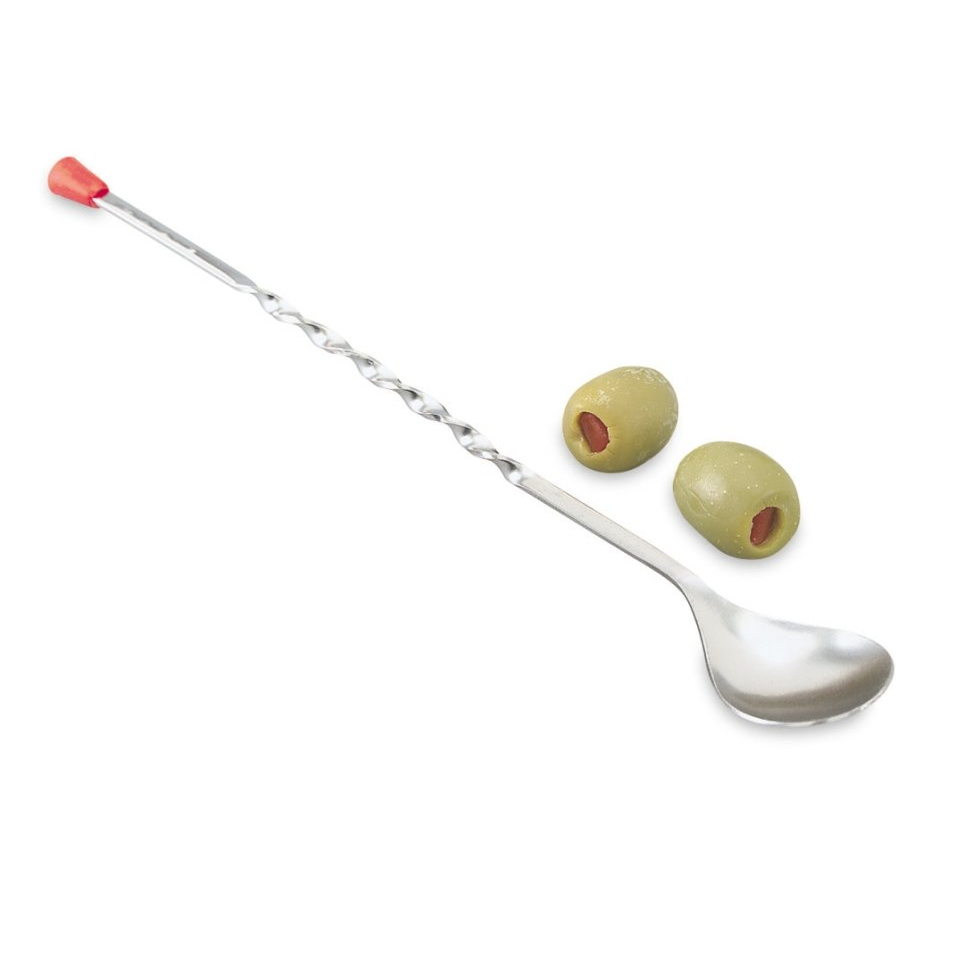 Vollrath 11-Inch Stainless Steel Bar Spoon with Plastic Tip - Perfect for Mixing Cocktails, Stirring Drinks & Bartending Essentials
