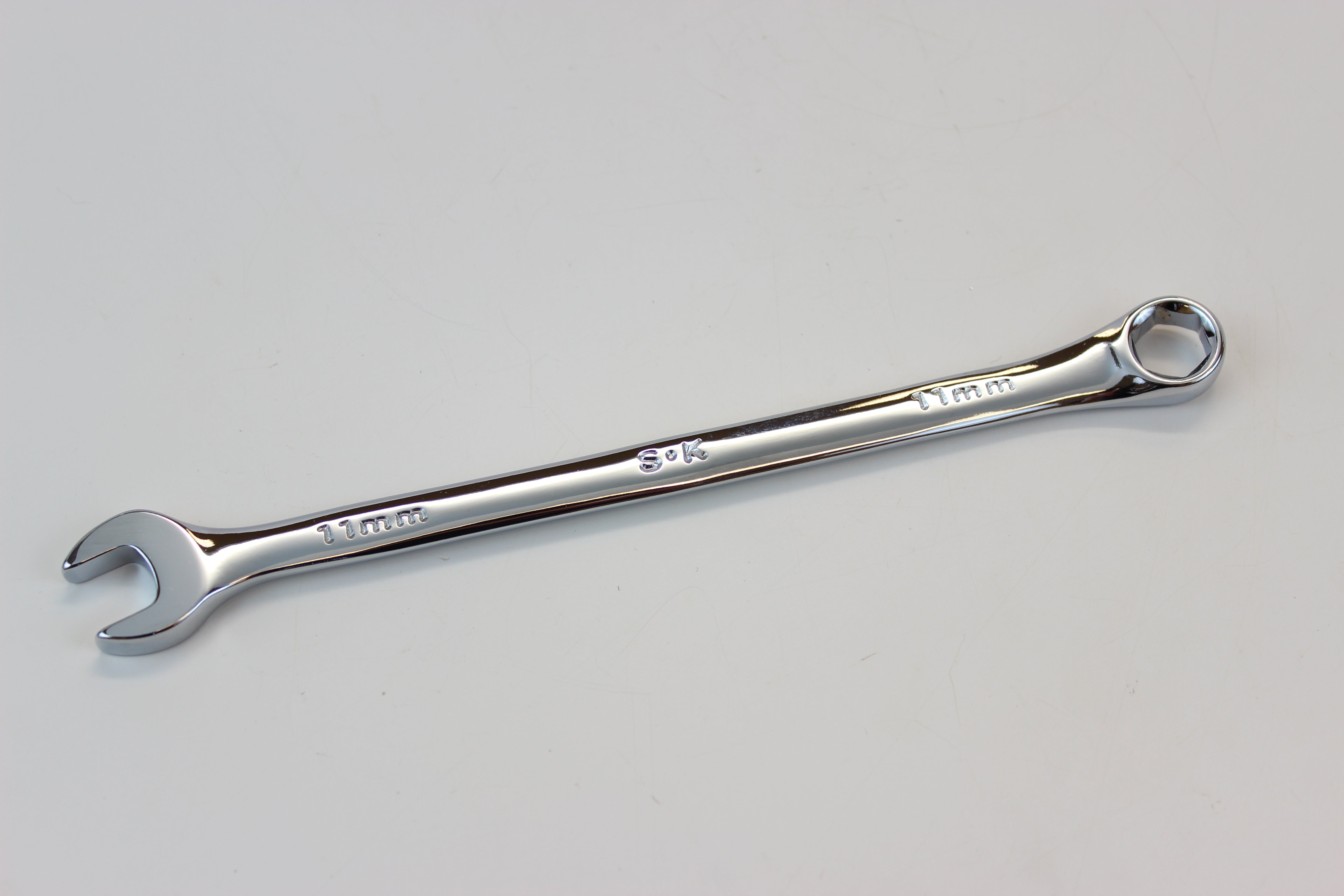11mm 6-Point Metric Long Combination Chrome Wrench - Professional Grade Tool for Automotive Repair & DIY Projects