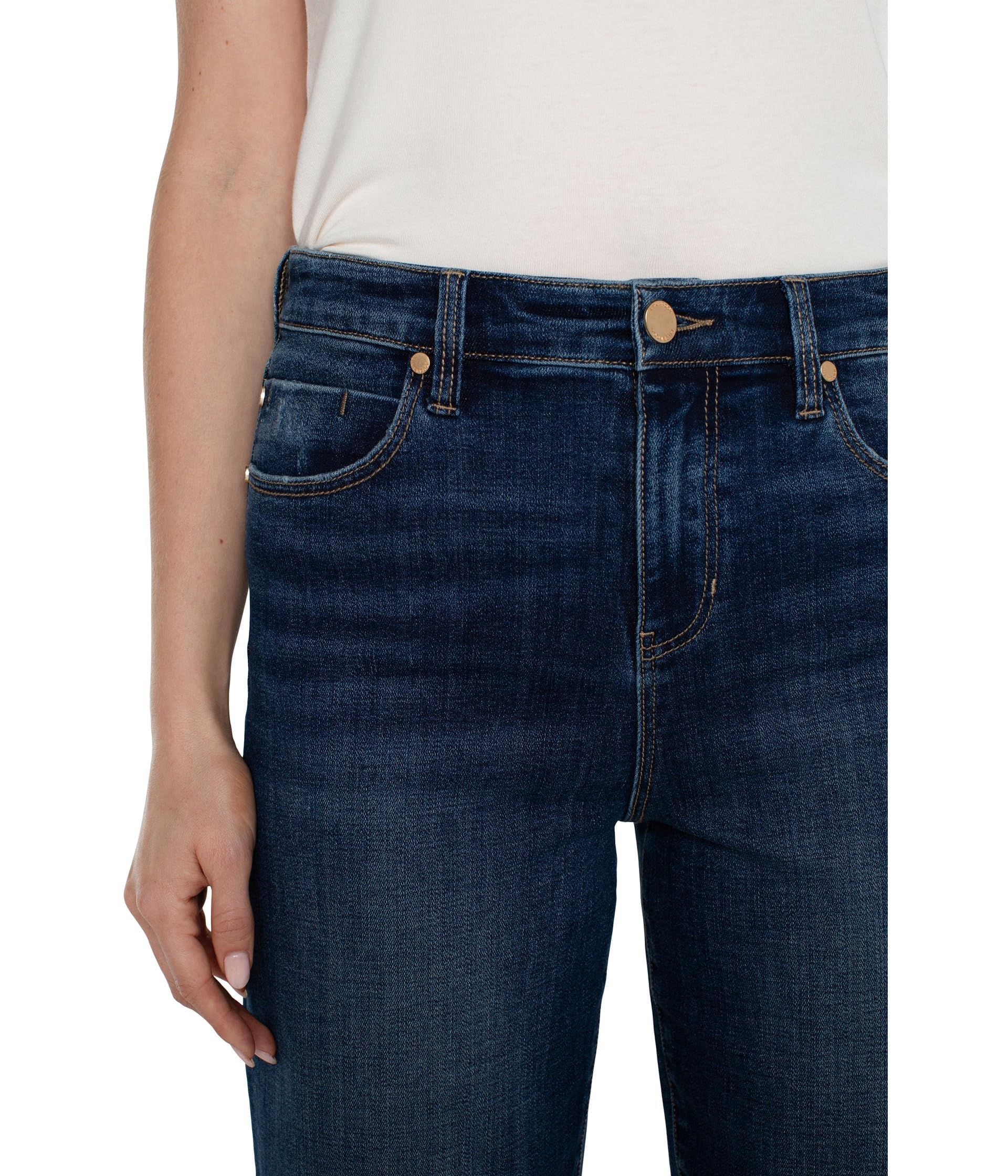 Liverpool Women's Stride Wide Leg Jeans - High Waisted Comfort Denim Pants for Casual & Office Wear | Trendy Plus Size & Petite Options Available