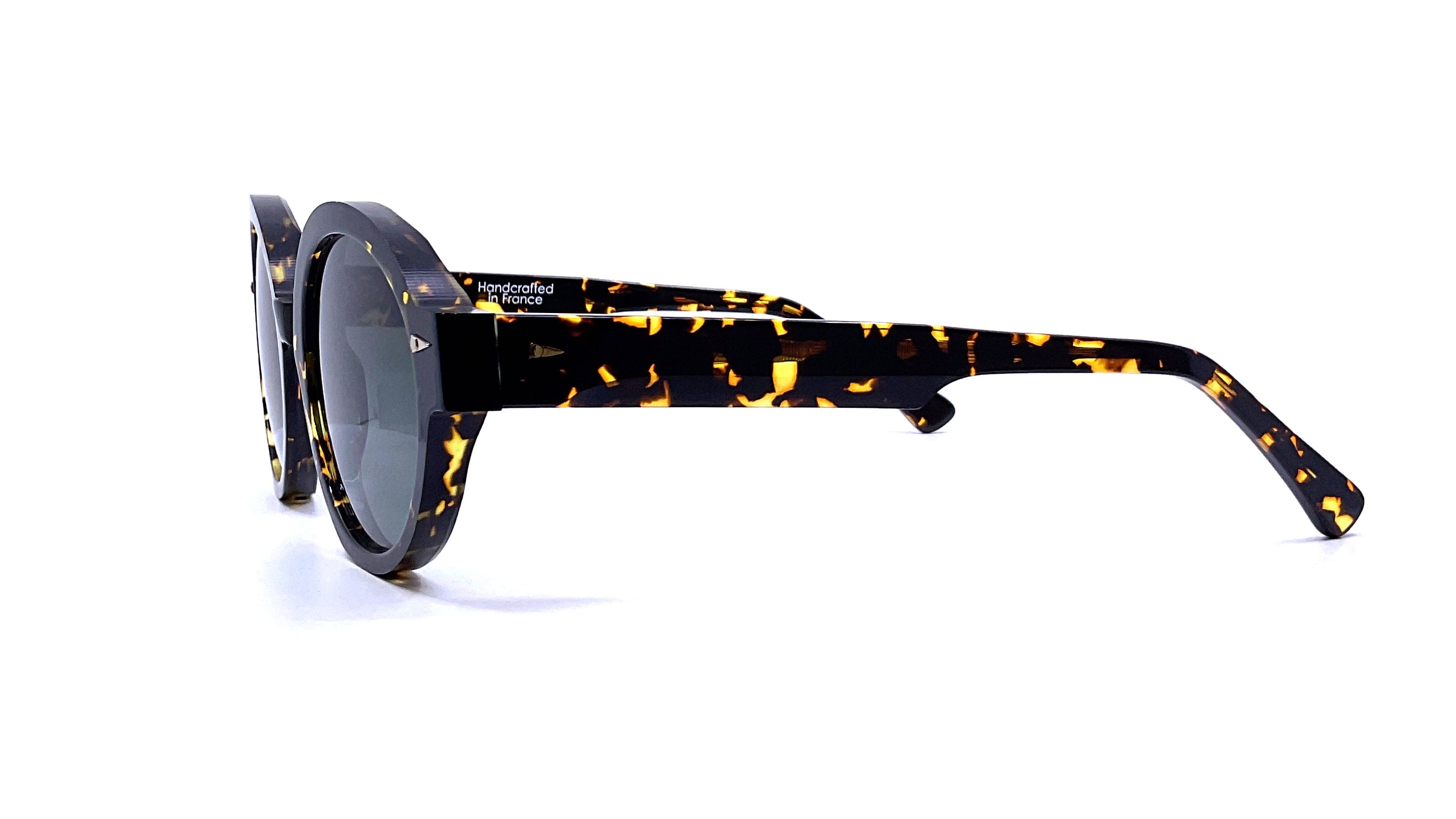 Ahlem Rue de Soleil Sunglasses - Yellow Tortoise Shell Frame with UV Protection - Perfect for Beach, Driving & Outdoor Activities
