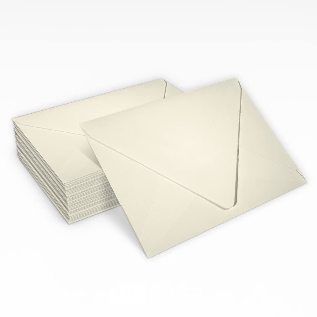 A2 Contour Flap Envelopes 4 3/8 x 5 3/4 Inches - 100% Recycled Natural Kraft Paper - Pack of 1000 - Perfect for Mailing, Invitations & Business Correspondence