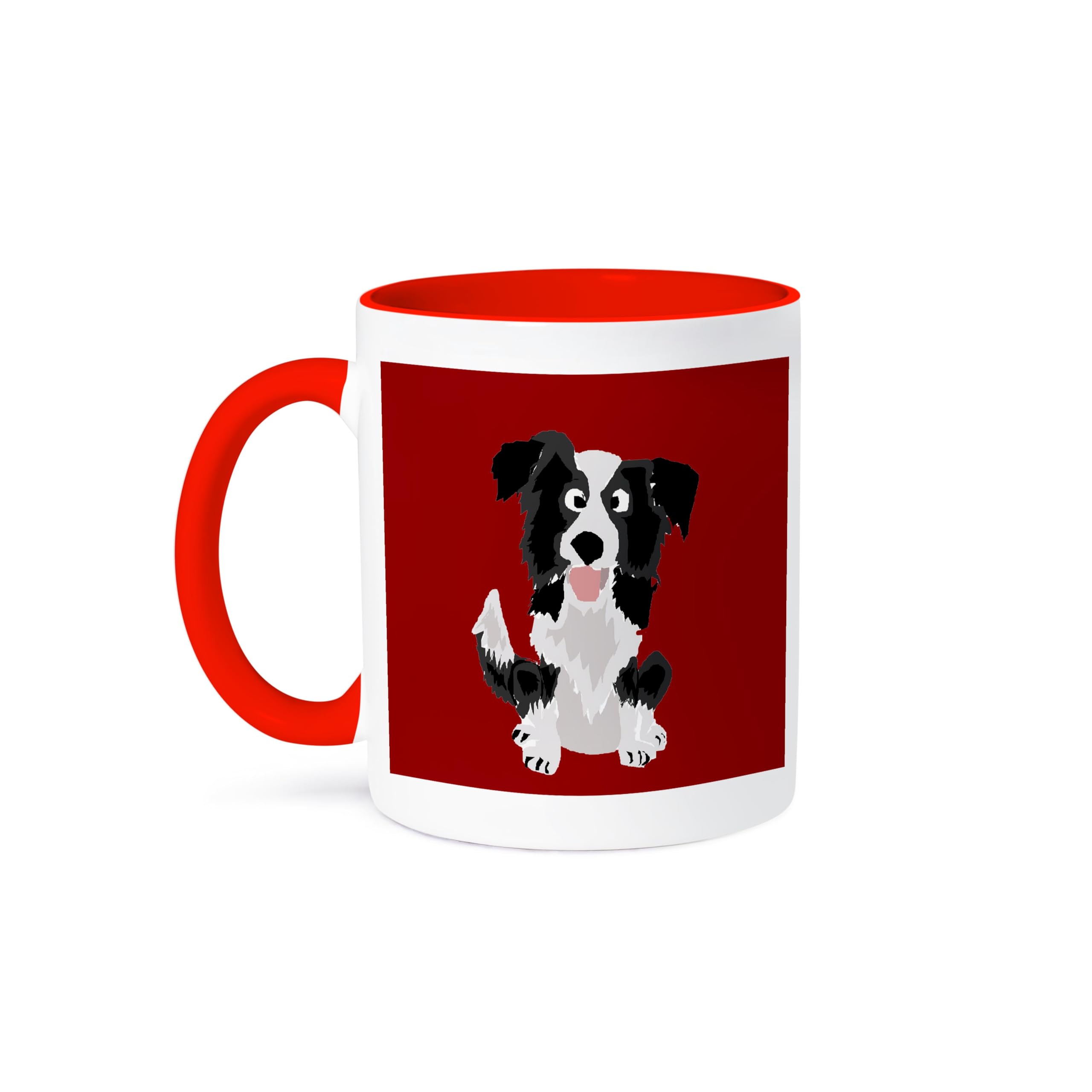 3dRose 11oz Two-Tone Red and White Ceramic Coffee Mug - Perfect for Home, Office, or Gift Giving