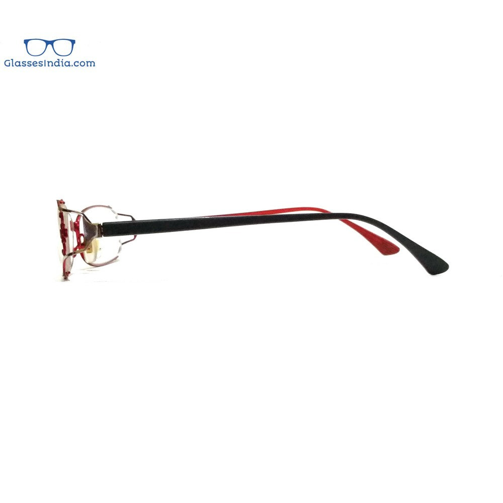Stylish Red Full Frame Blue Light Blocking Glasses for Women - Designer Computer Eyewear 8073RD | Reduce Eye Strain for Work, Gaming & Screen Time