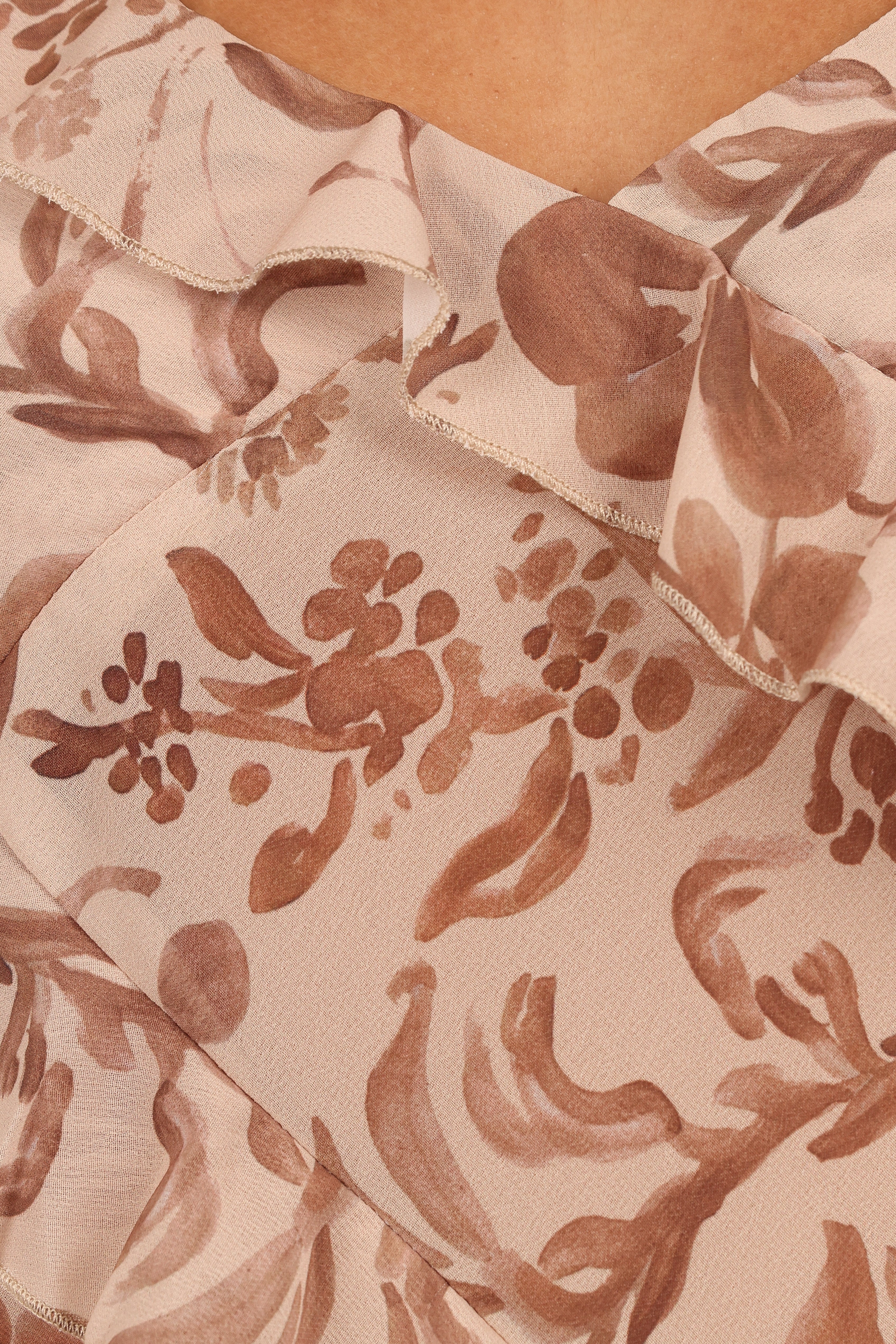 Gabrielle Ruffle Blouse - Floral Print Women's Tops for Casual Wear & Summer Outfits | Wild Orchid Design