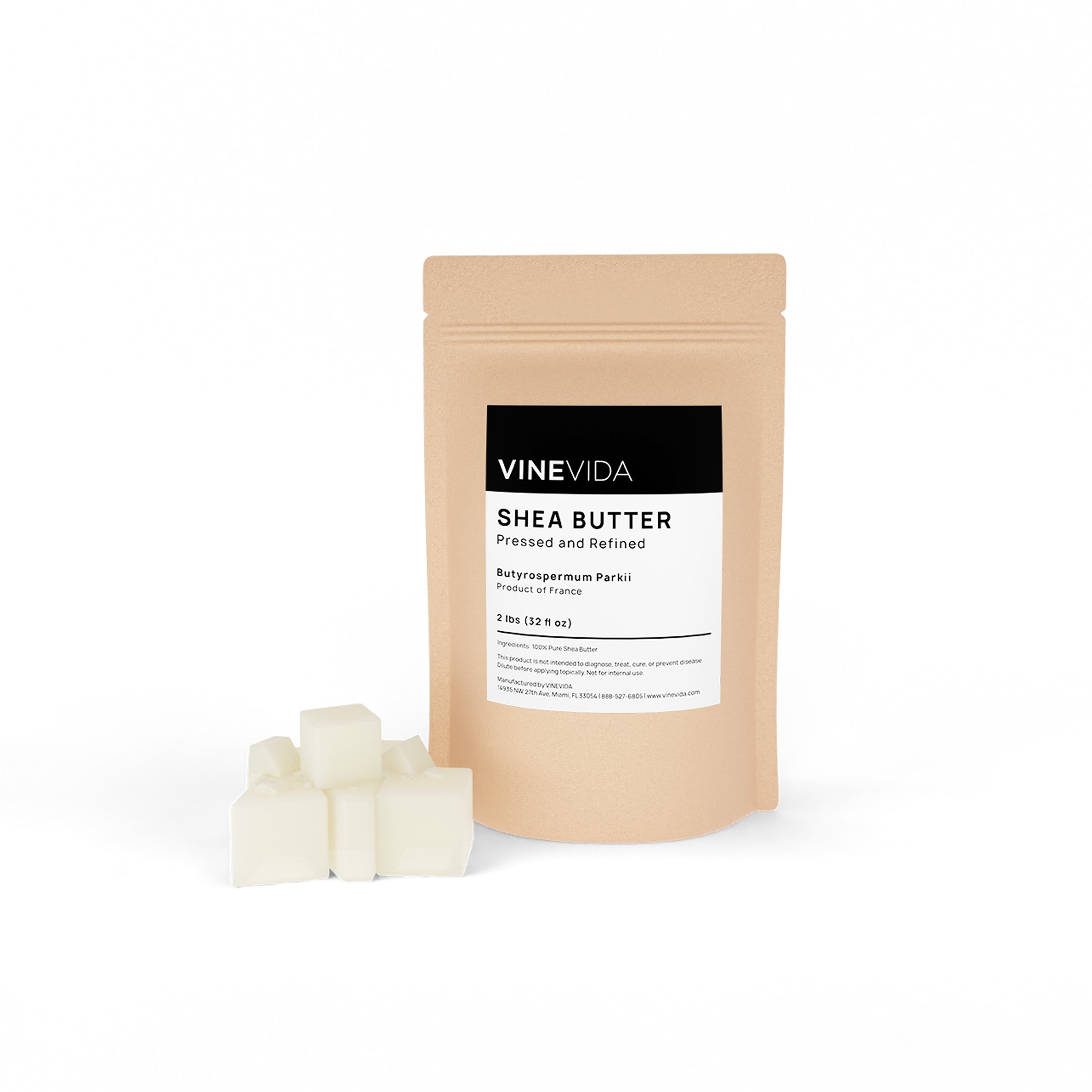 Pure Refined Shea Butter for Skin & Hair Care - Moisturizing, Healing & Nourishing - Ideal for Dry Skin, Eczema & DIY Beauty Products