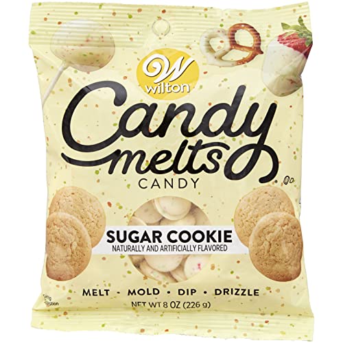 Wilton Sugar Cookie Candy Melts 8 oz - Premium Baking Chocolate for Decorating Cookies, Cakes & Desserts - Perfect for Holiday Treats, Birthday Parties & DIY Candy Making